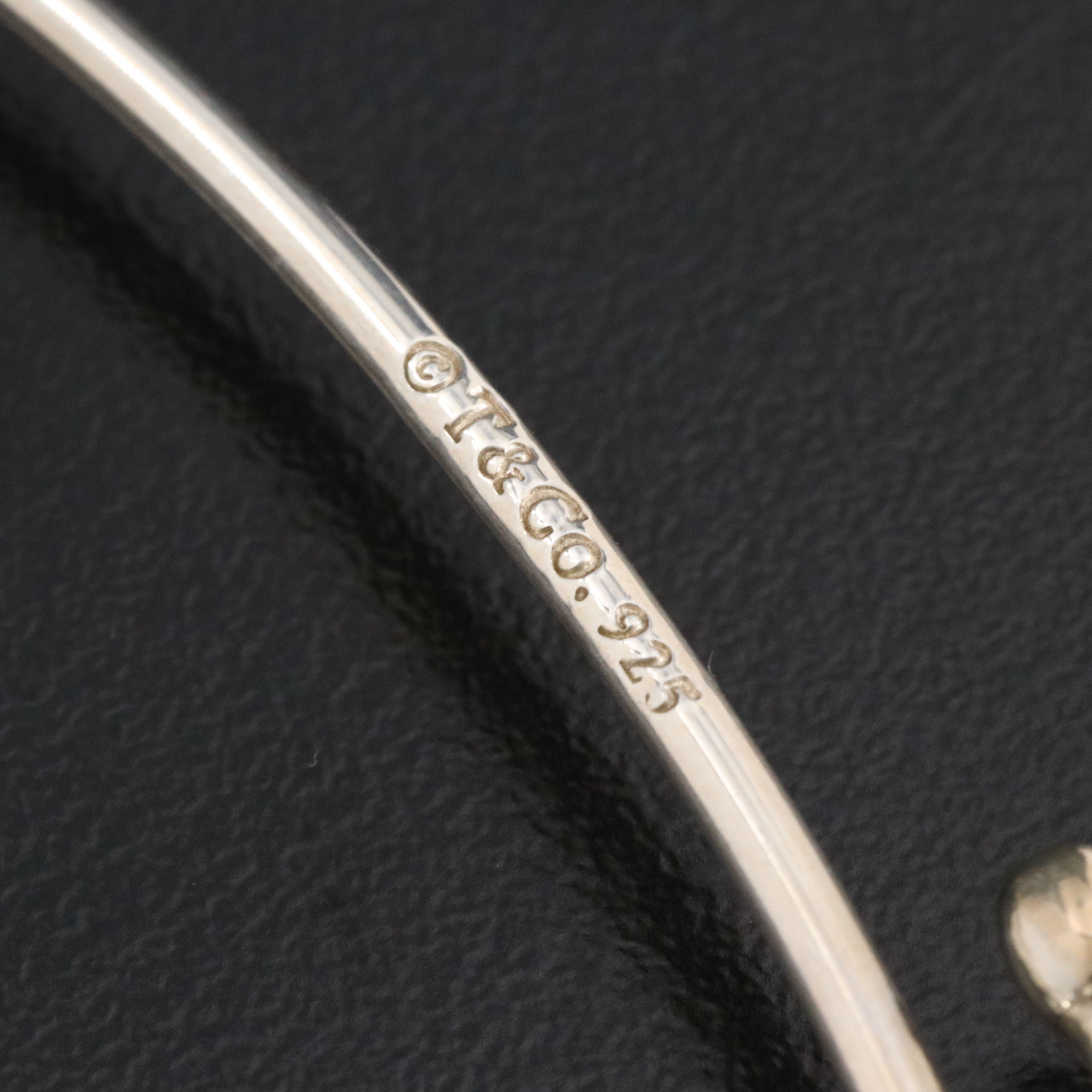 Tiffany & Co. Sterling Sliding Heart Wire Necklace