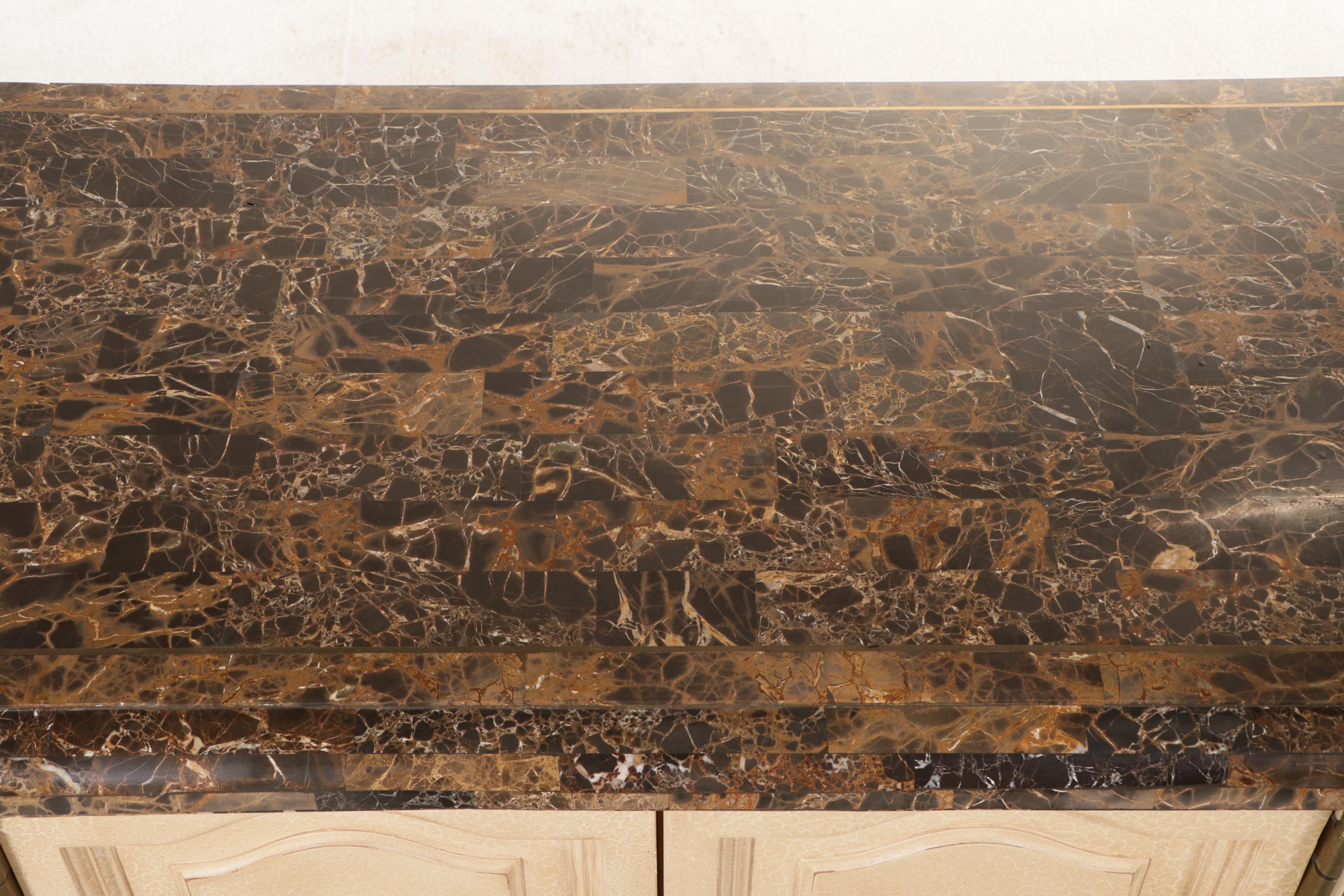 Painted Sideboard with Tessellated Marble Top