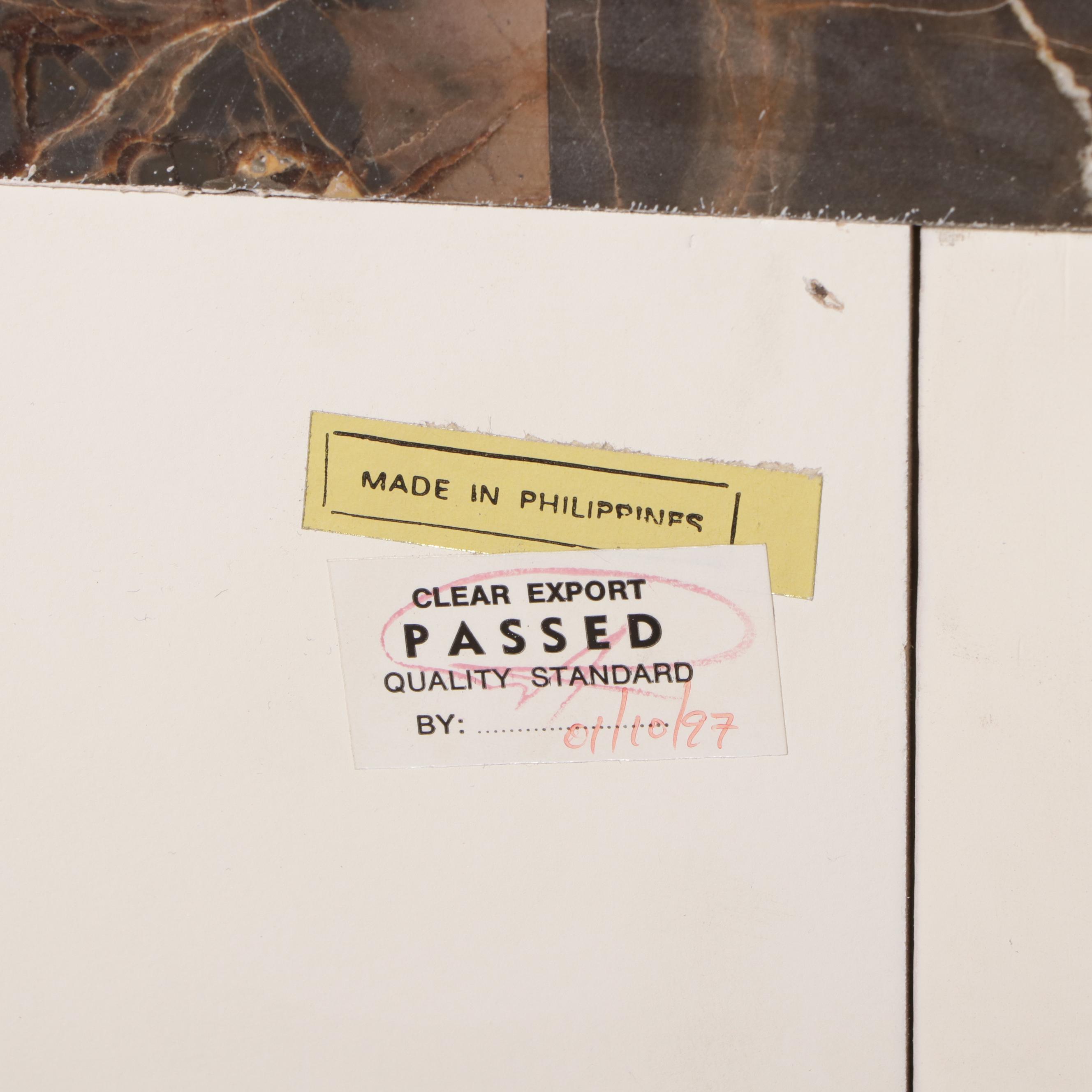 Painted Sideboard with Tessellated Marble Top