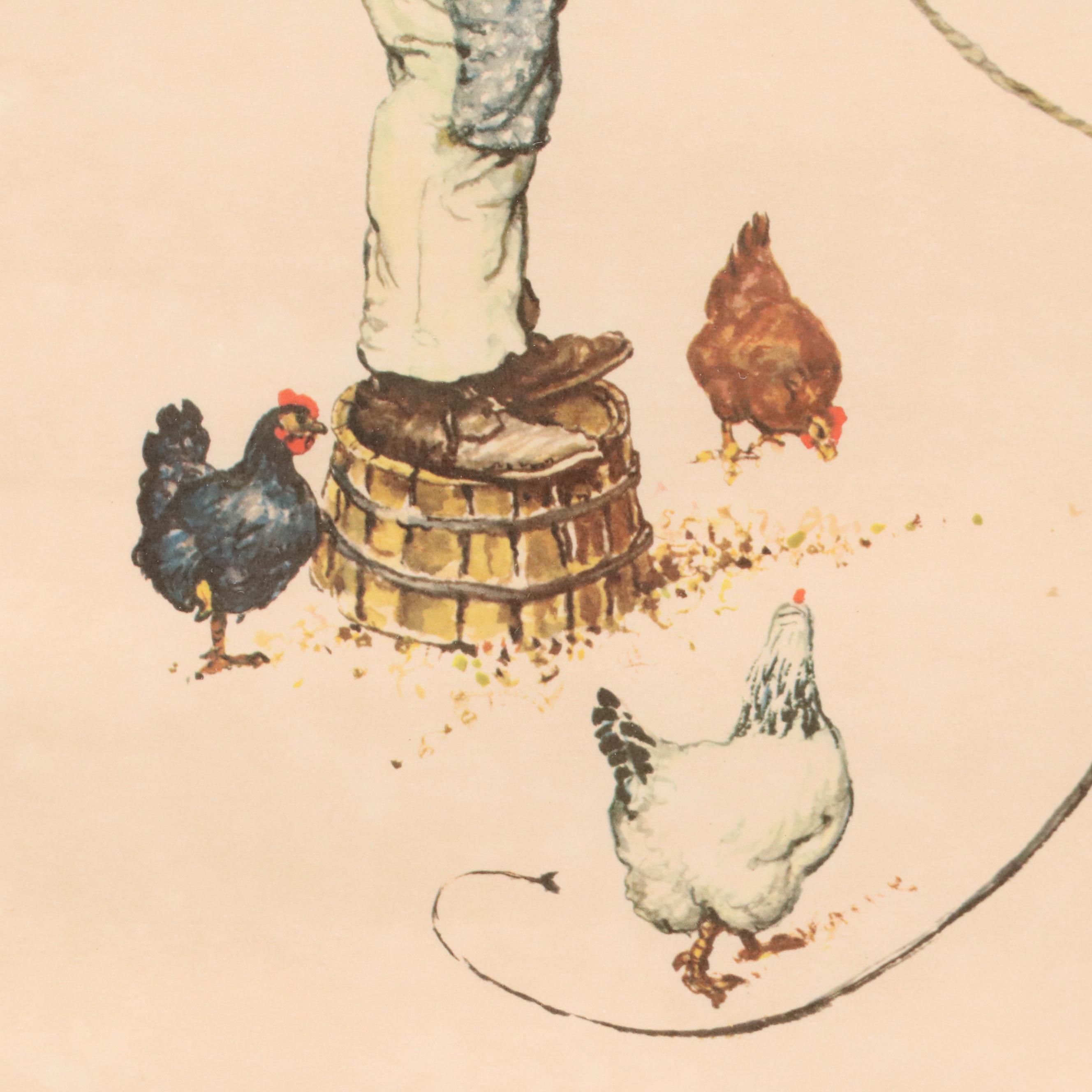 Offset Lithograph After Norman Rockwell "The Horse Trader"