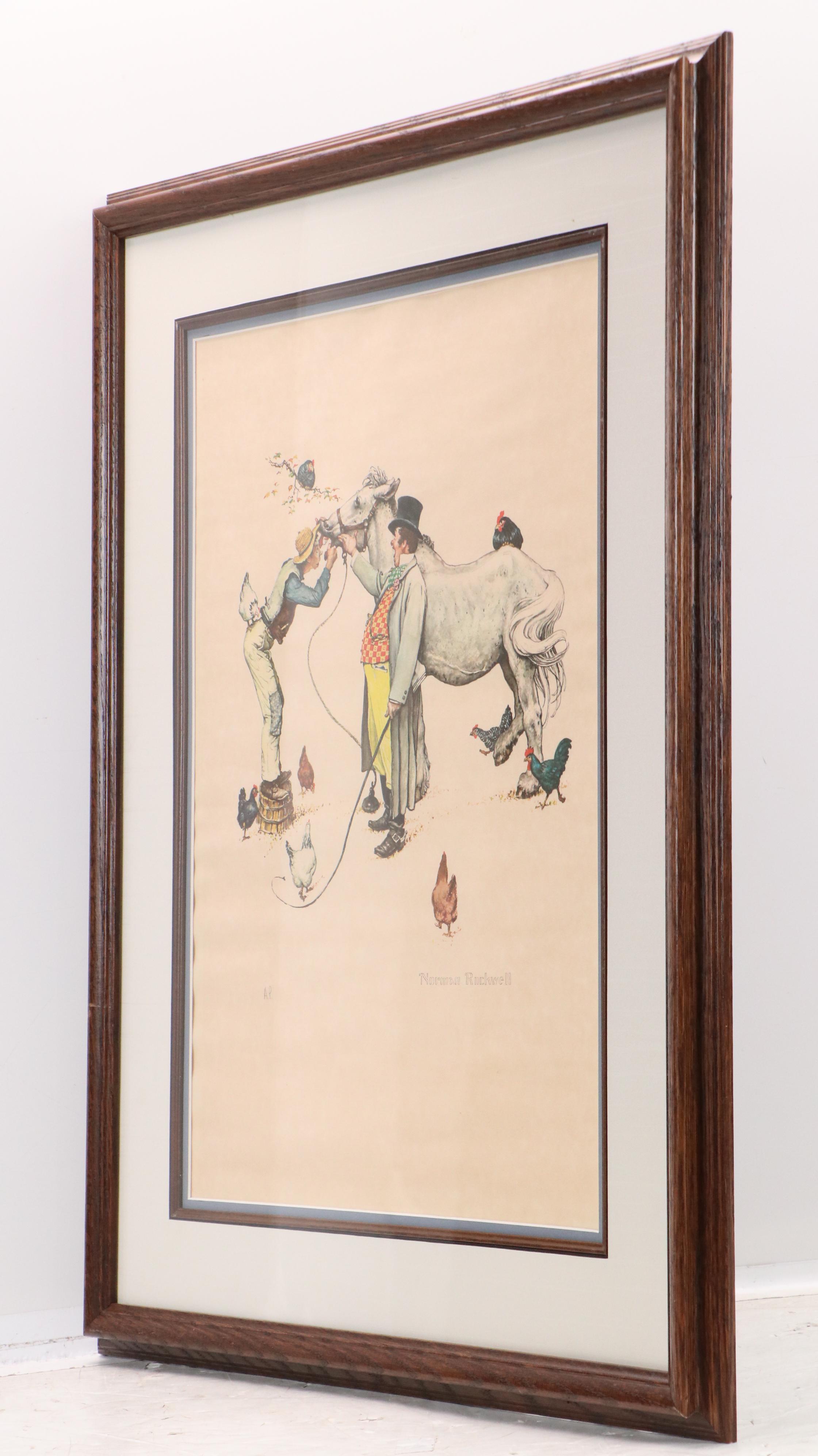 Offset Lithograph After Norman Rockwell "The Horse Trader"