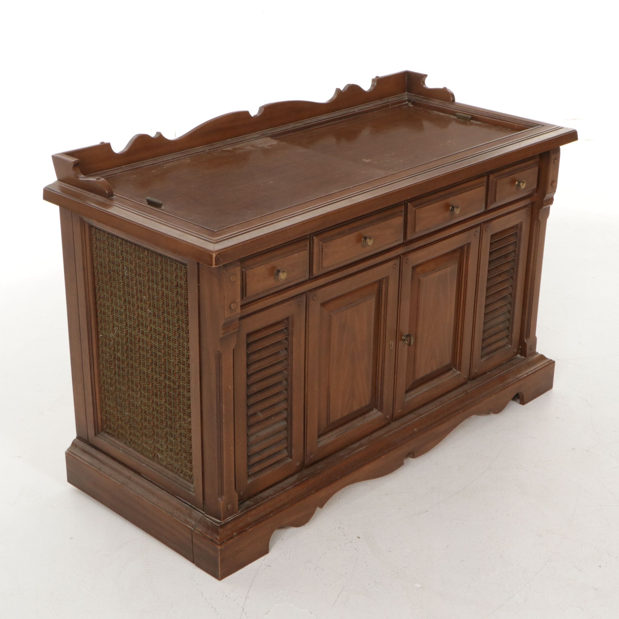 Magnavox Console Stereo System with Radio, Turntable and Records