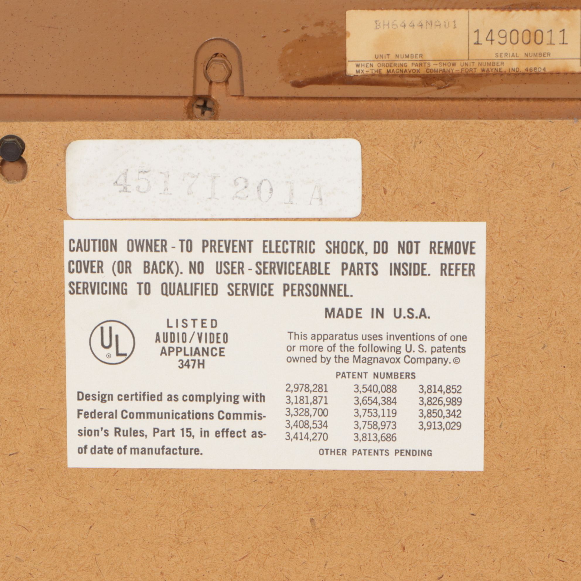 Magnavox Console Stereo System with Radio, Turntable and Records