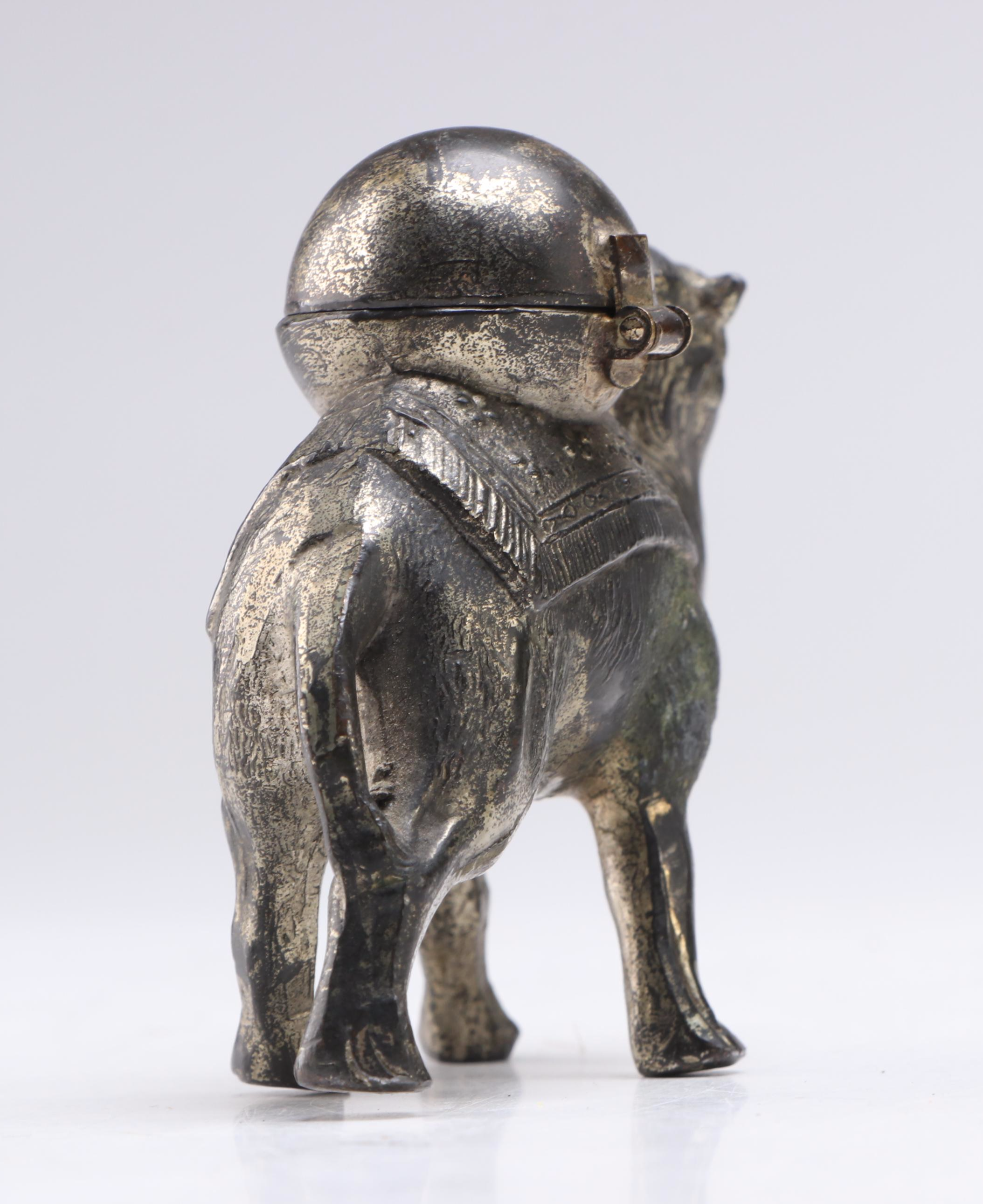 Vintage Cast Metal Camel Form Inkwells