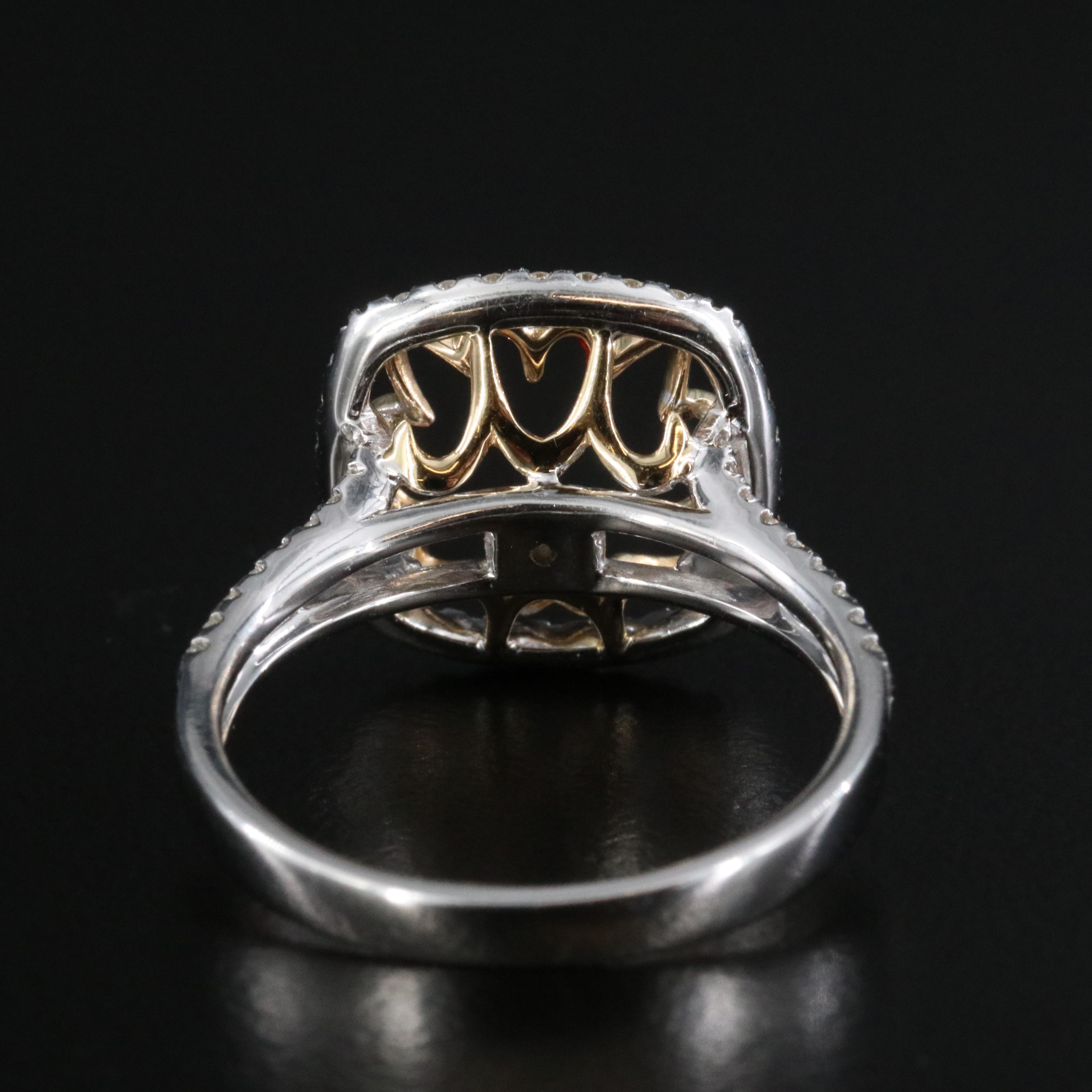14K 0.44 CTW Diamond Semi Mount Ring
