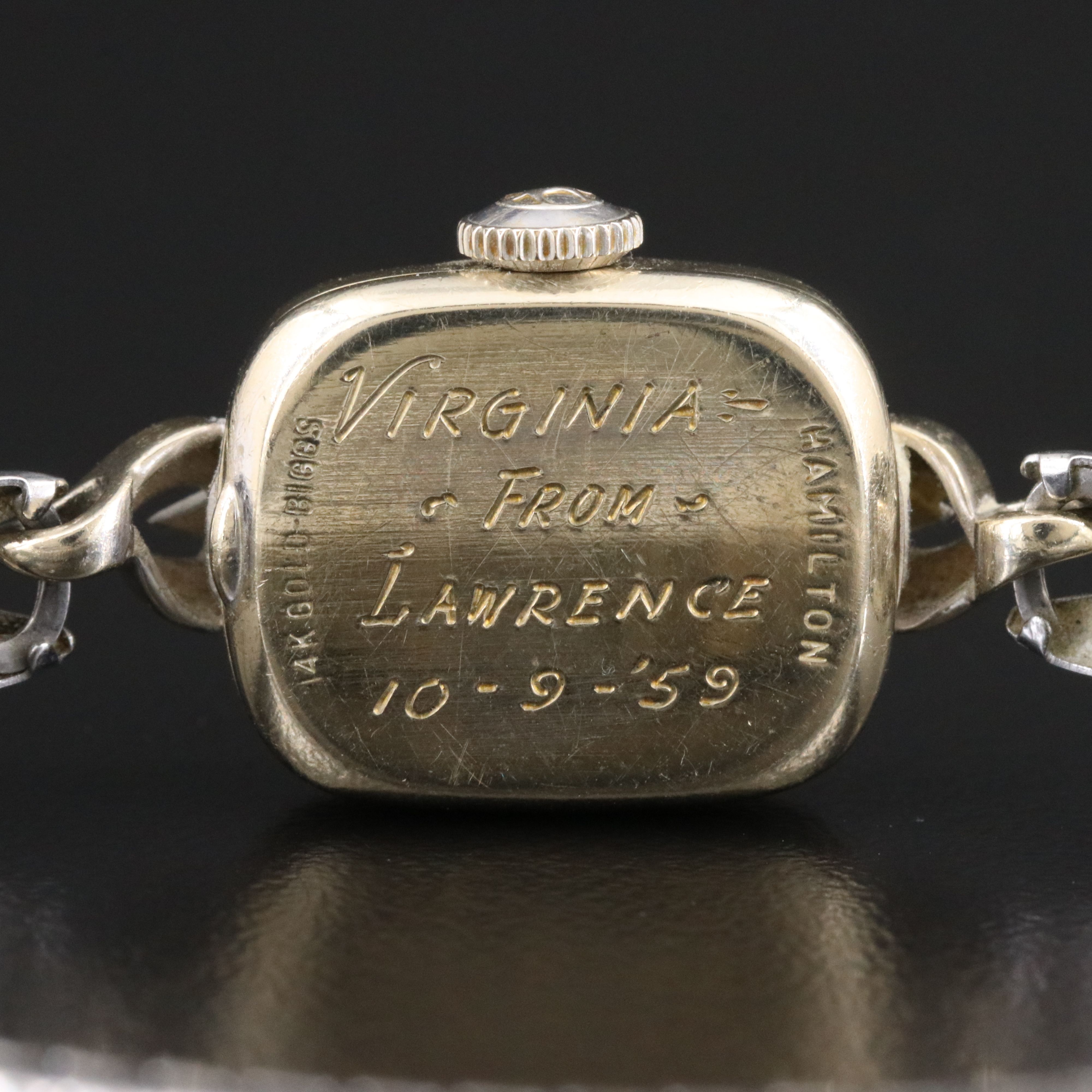 14K Hamilton Biggs Stem Wind Watch