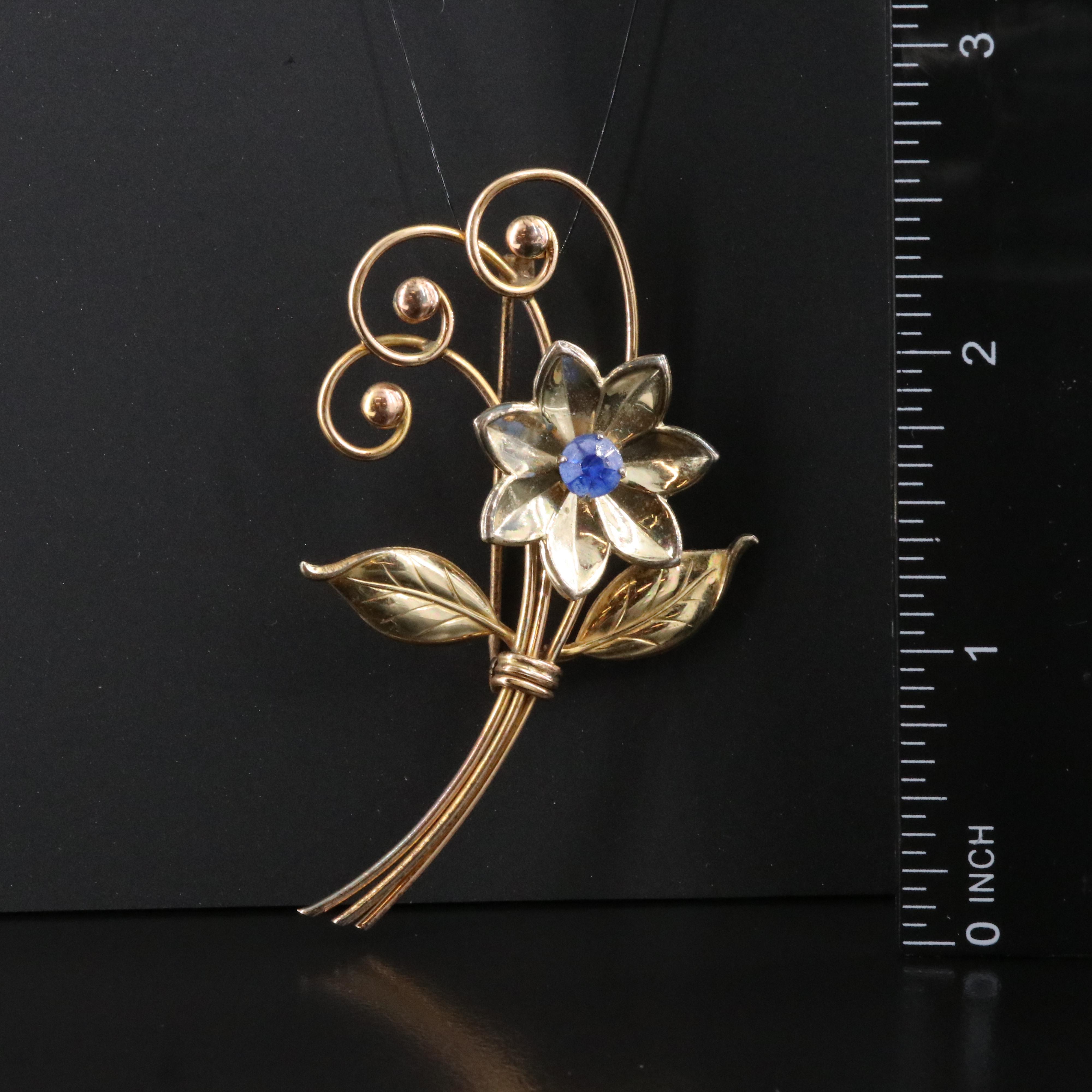 Harry Iskin Gold-Filled Flower Brooch