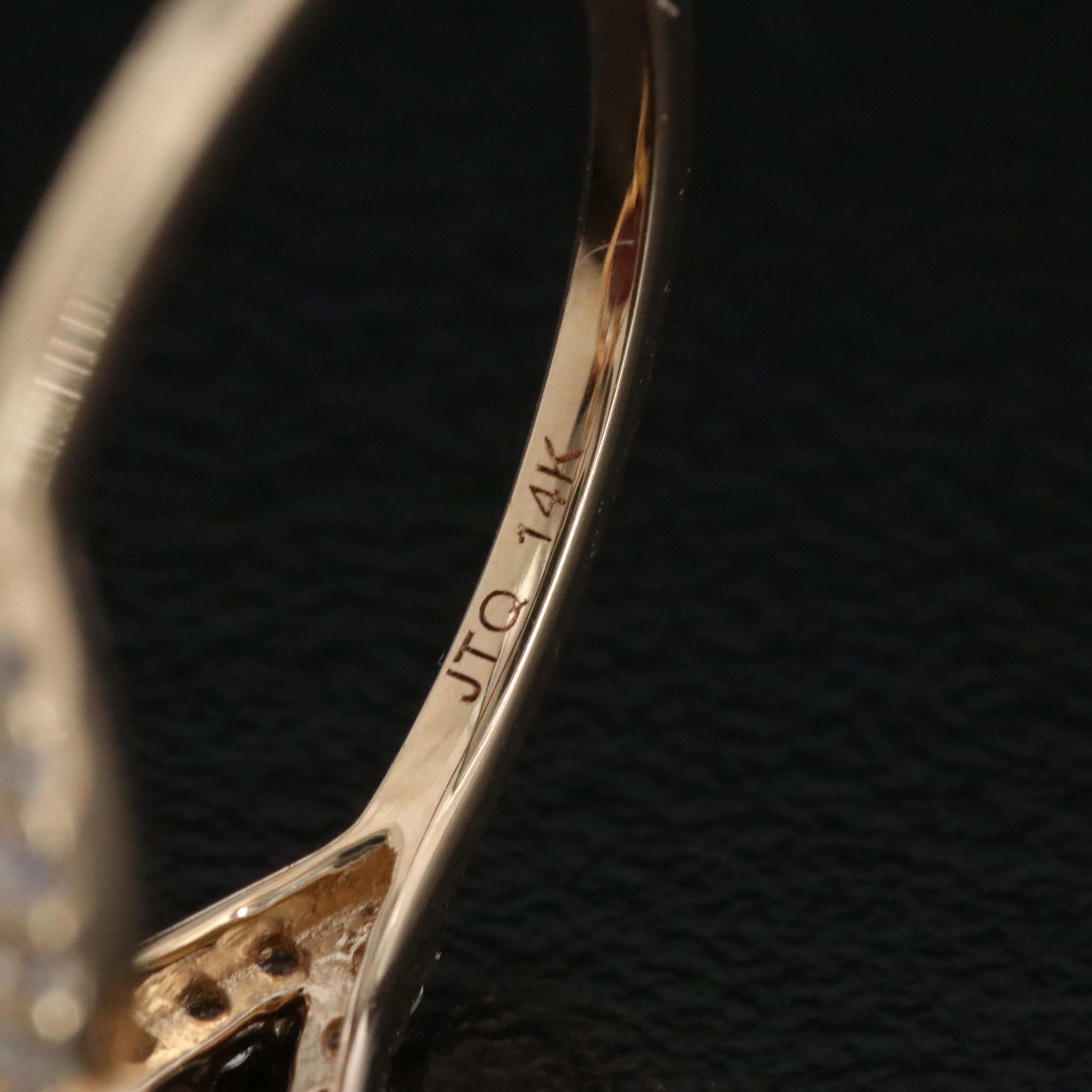 14K 2.74 CT Ruby and White Sapphire Ring