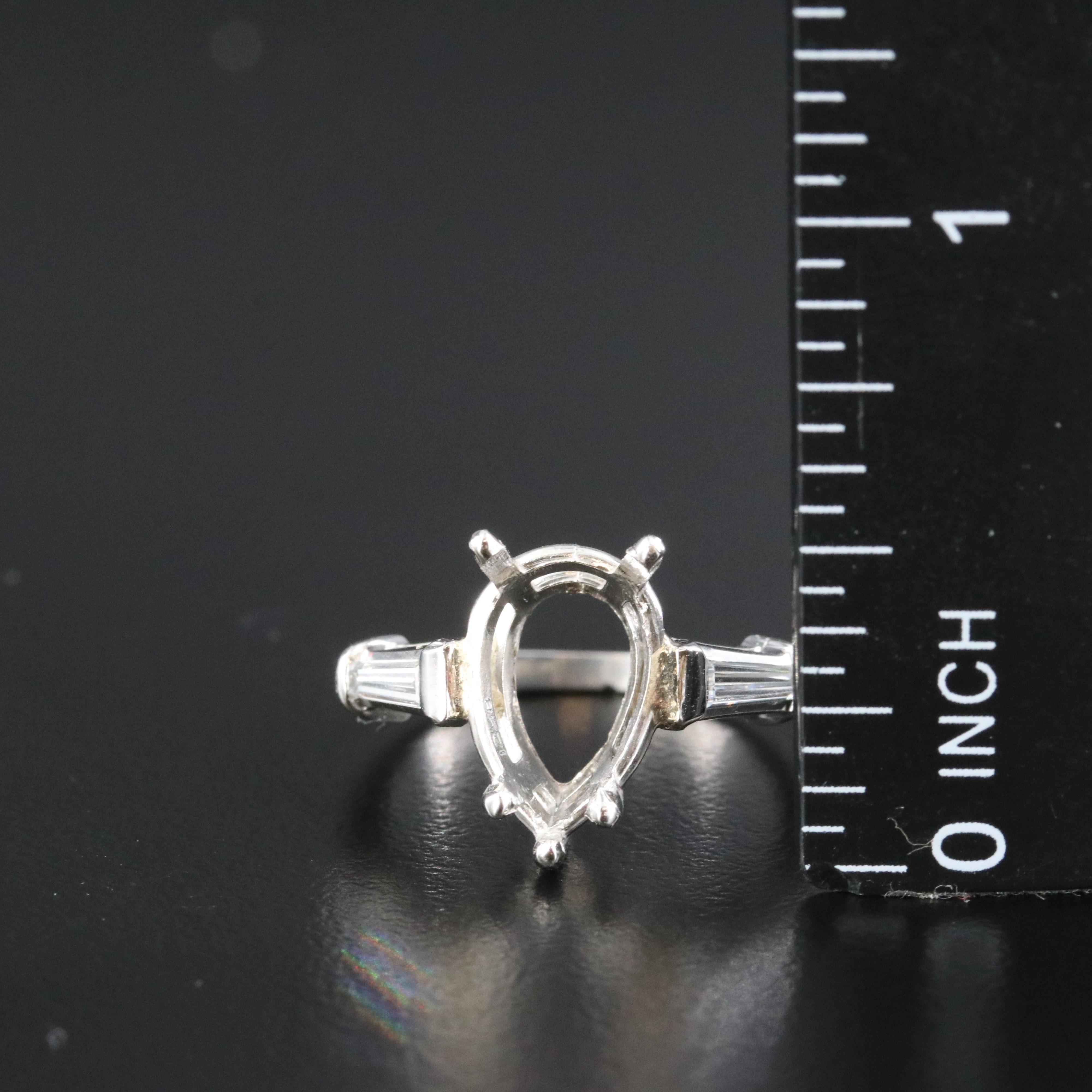 Platinum 0.34 CTW Diamond Semi-Mount Ring