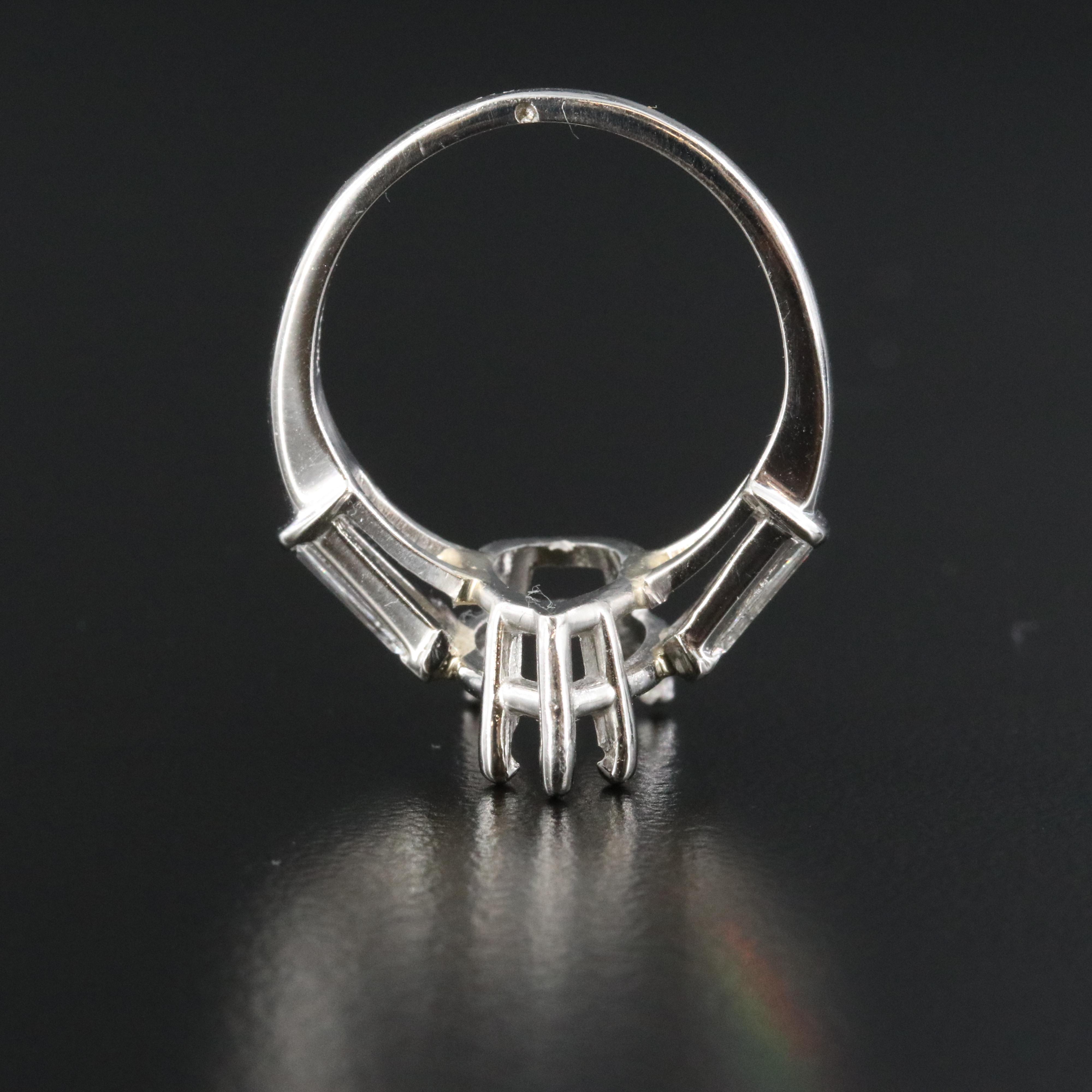 Platinum 0.34 CTW Diamond Semi-Mount Ring