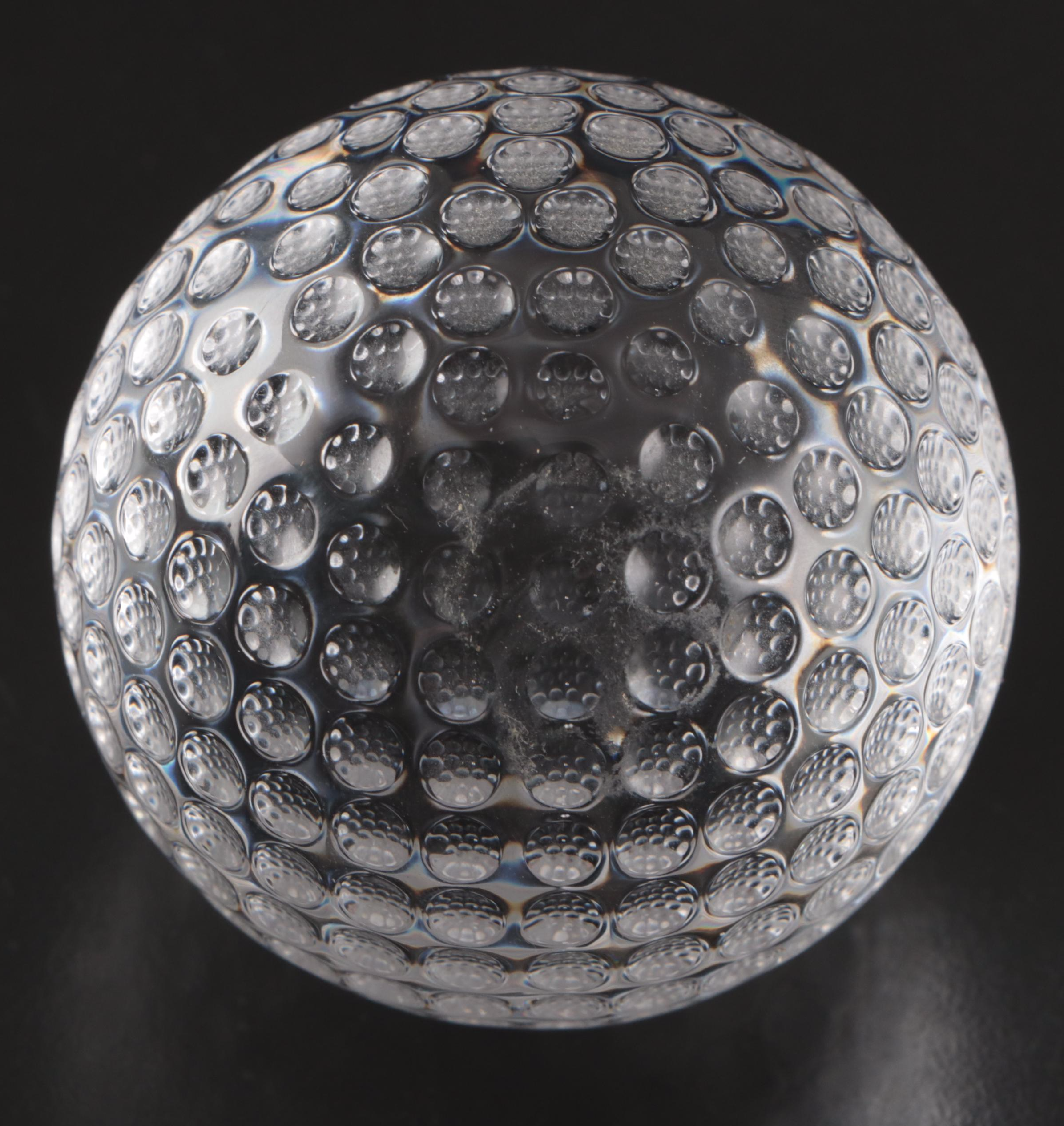 Ajka Martini Glasses with Waterford and Atlantis Crystal Golf Balls