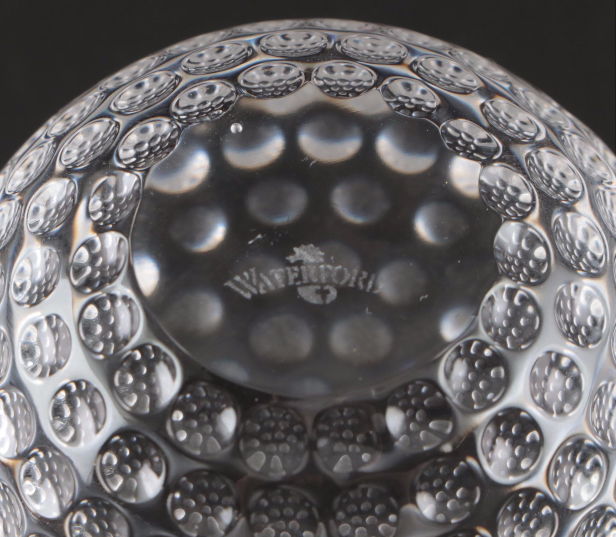 Ajka Martini Glasses with Waterford and Atlantis Crystal Golf Balls