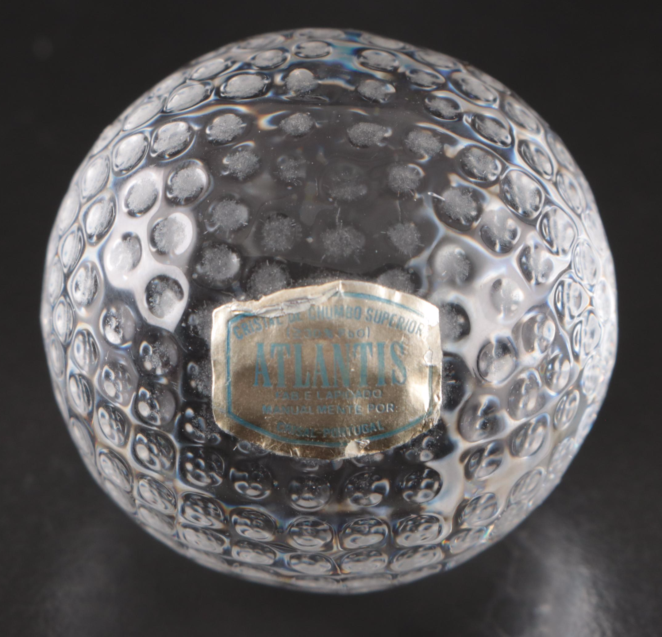 Ajka Martini Glasses with Waterford and Atlantis Crystal Golf Balls