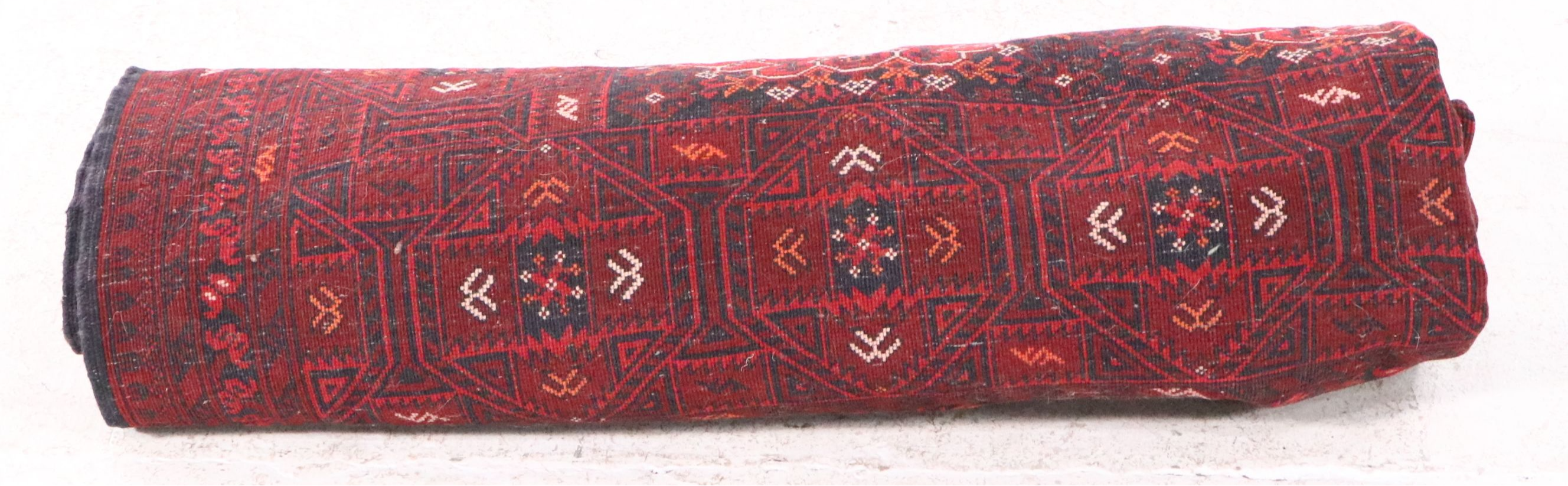 6'6 x 9'4 Hand-Knotted Afghan Turkmen Area Rug