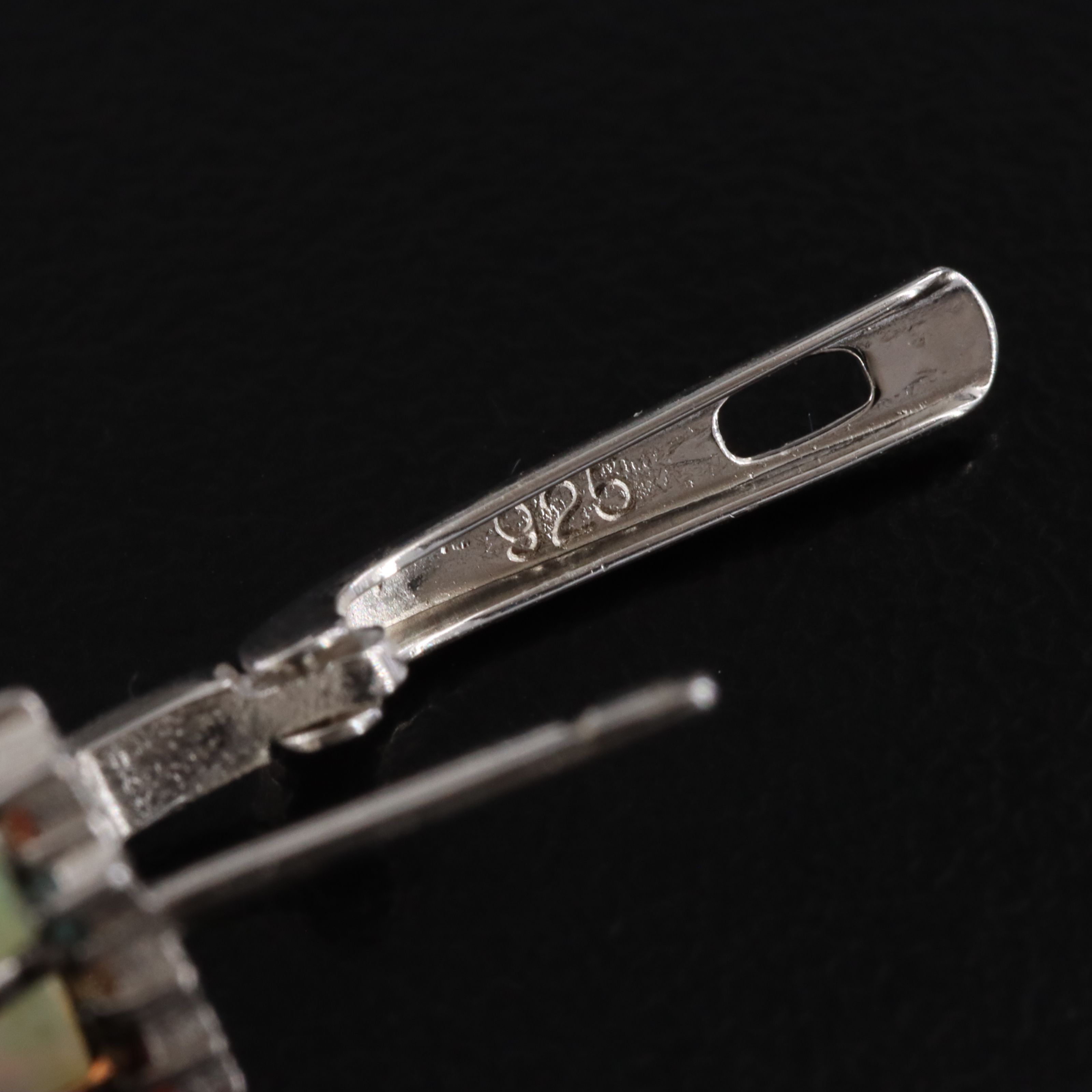 Sterling Opal and Sapphire Earrings