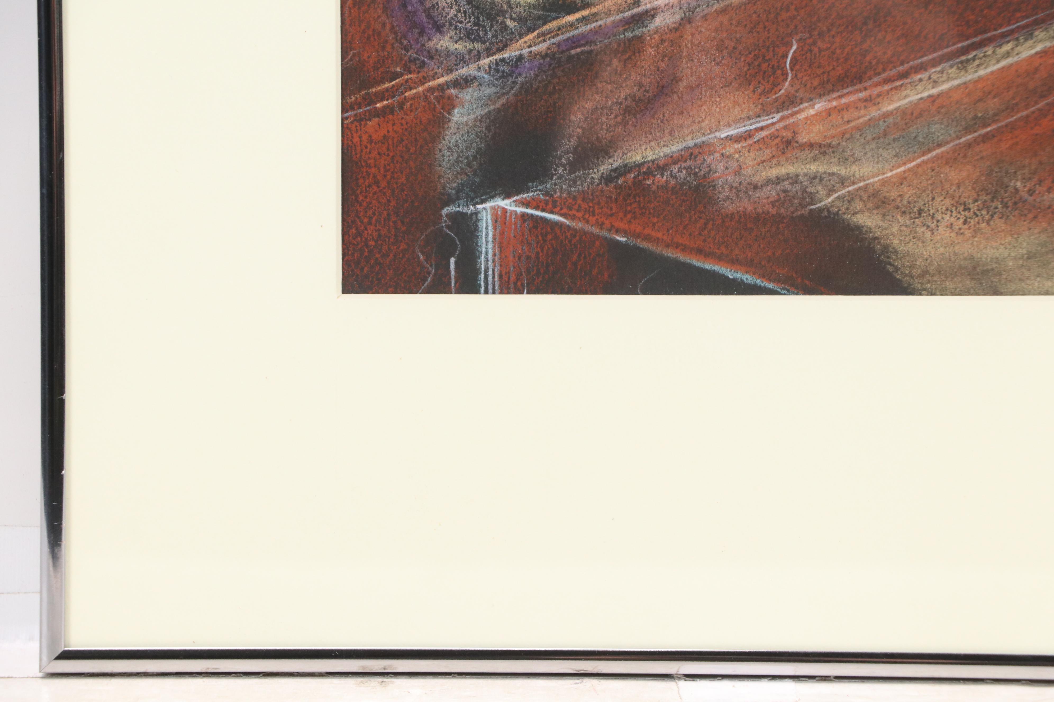 Ron Cramer Pastel Drawing "Energy Personified," 1981