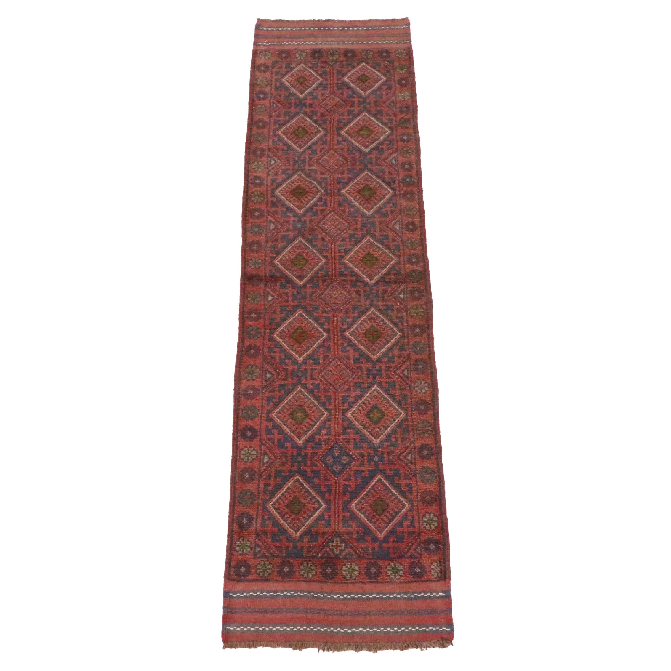 2'1 x 8'8 Handwoven Afghan Mashwani Carpet Runner