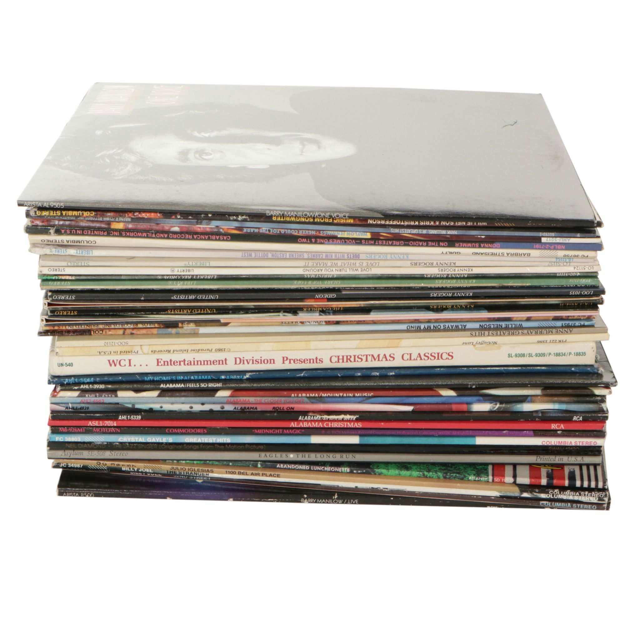 Magnavox Console Stereo System with Radio, Turntable and Records