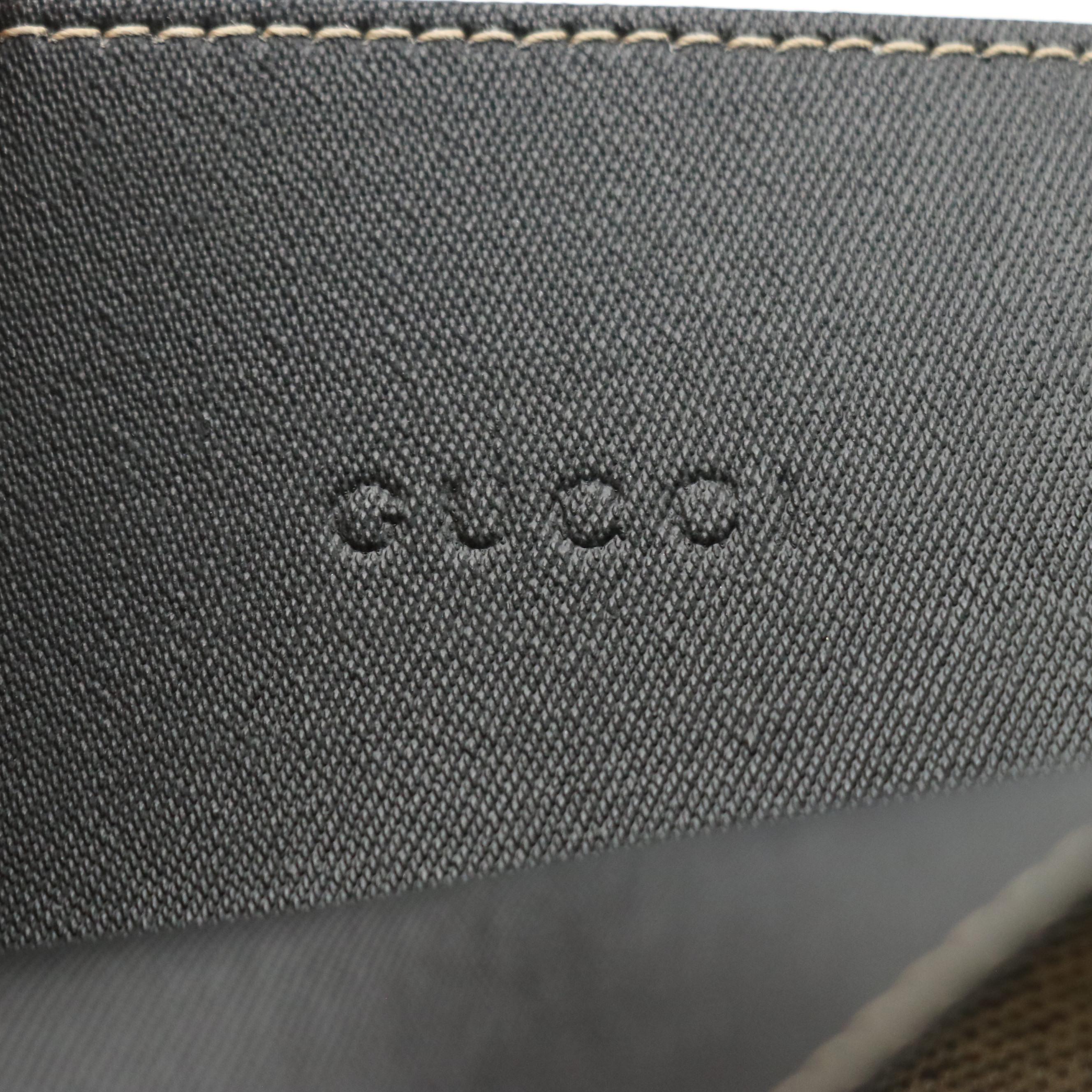 Gucci Large Reversible Tote in GG Supreme Canvas/Black Leather