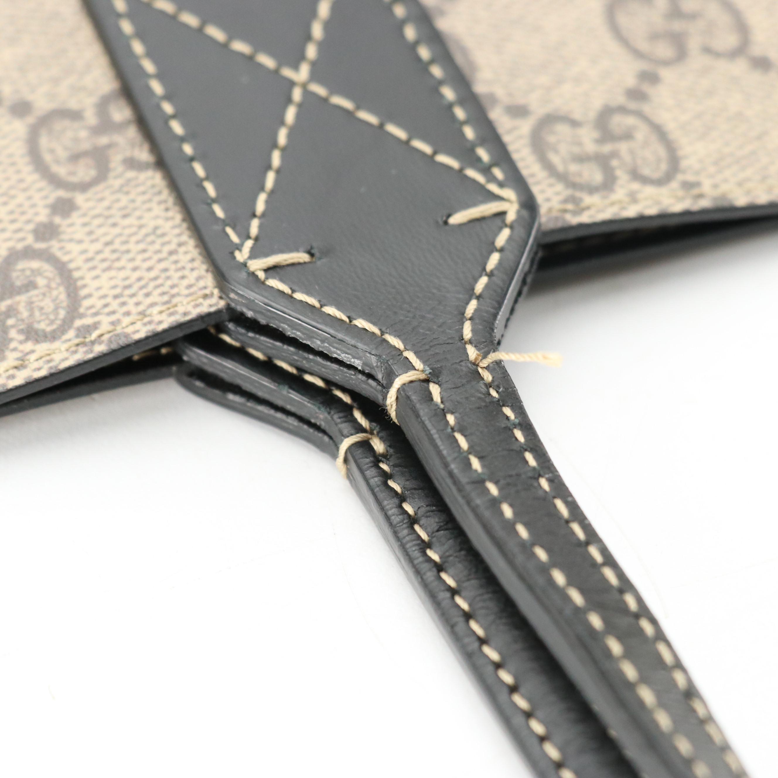 Gucci Large Reversible Tote in GG Supreme Canvas/Black Leather