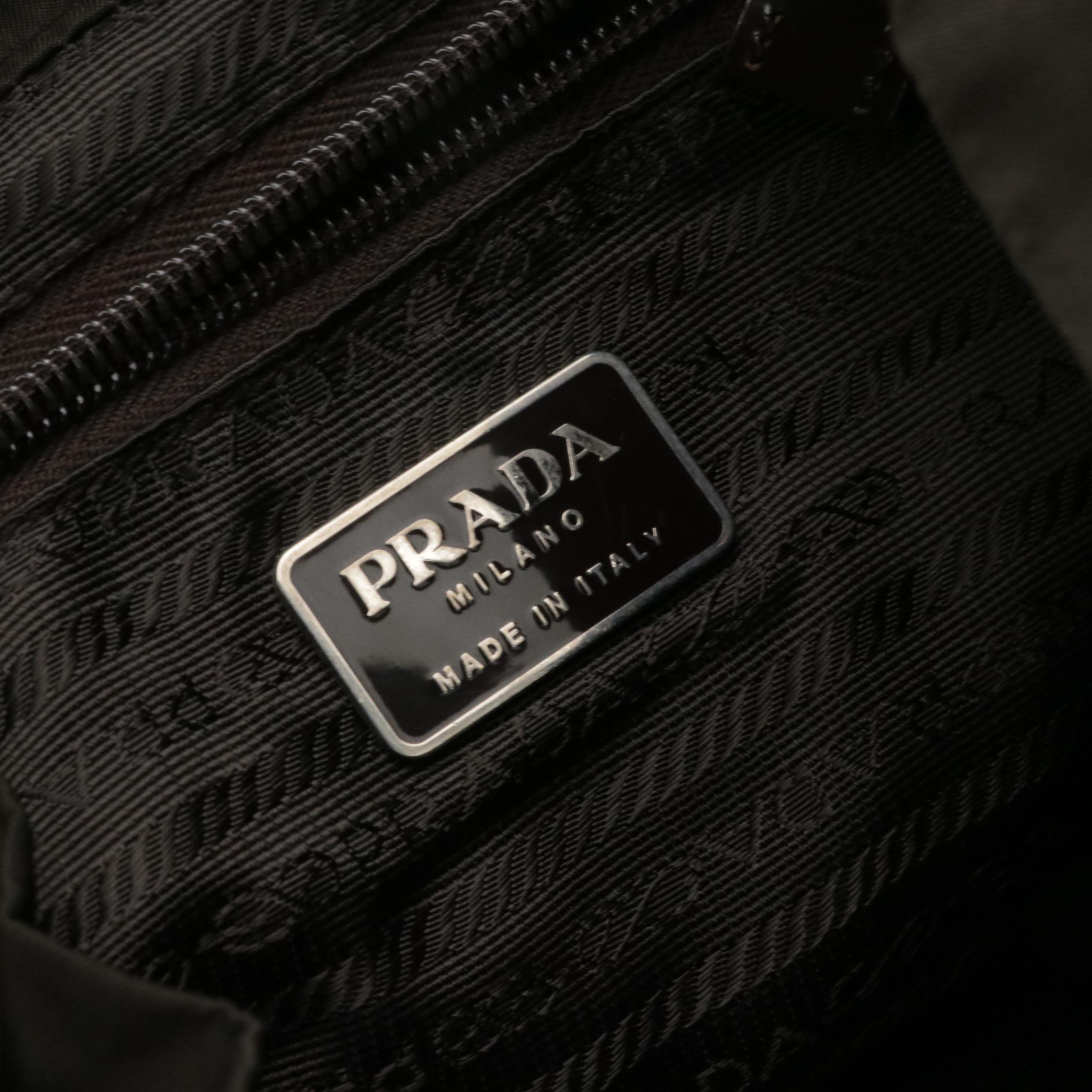 Prada Double Pocket Rucksack Backpack in Olive Green Tessuto Nylon and Leather