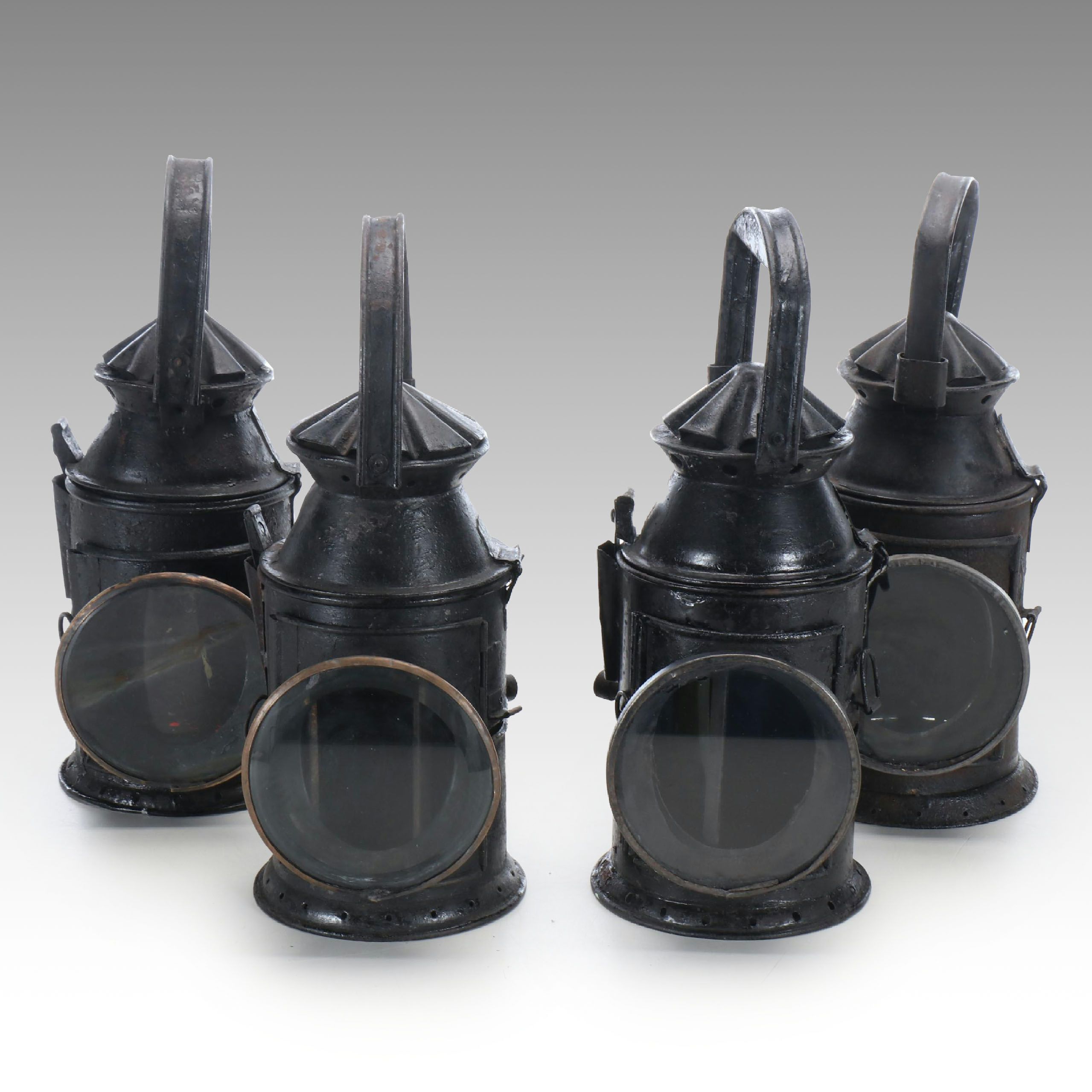 Set of Four Railroad Signal Lamps