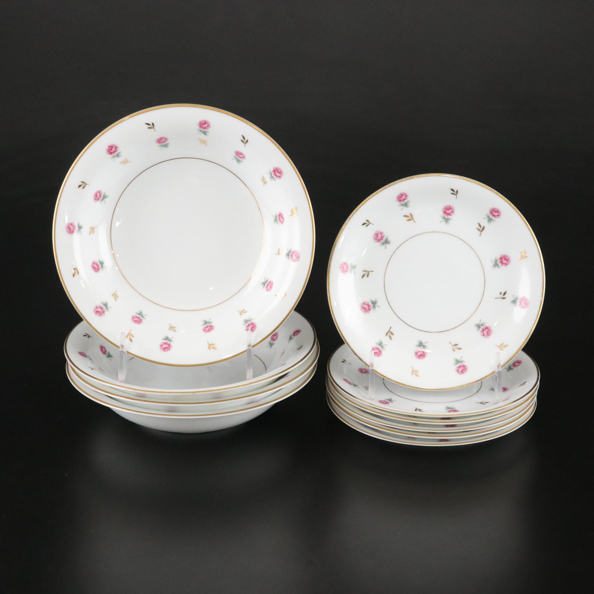 Noritake "Rosalie" Dinnerware Service for Four, Mid-20th C.