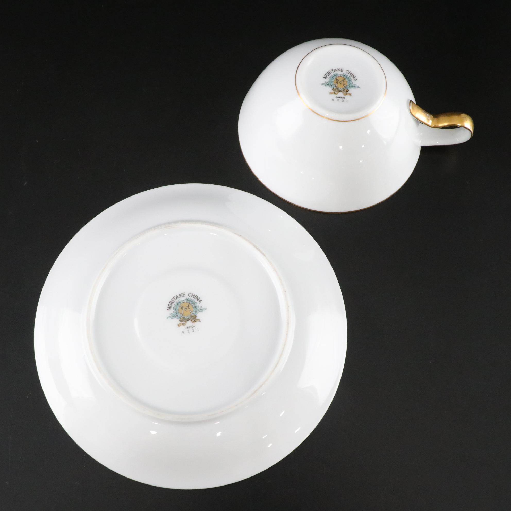 Noritake "Rosalie" Dinnerware Service for Four, Mid-20th C.