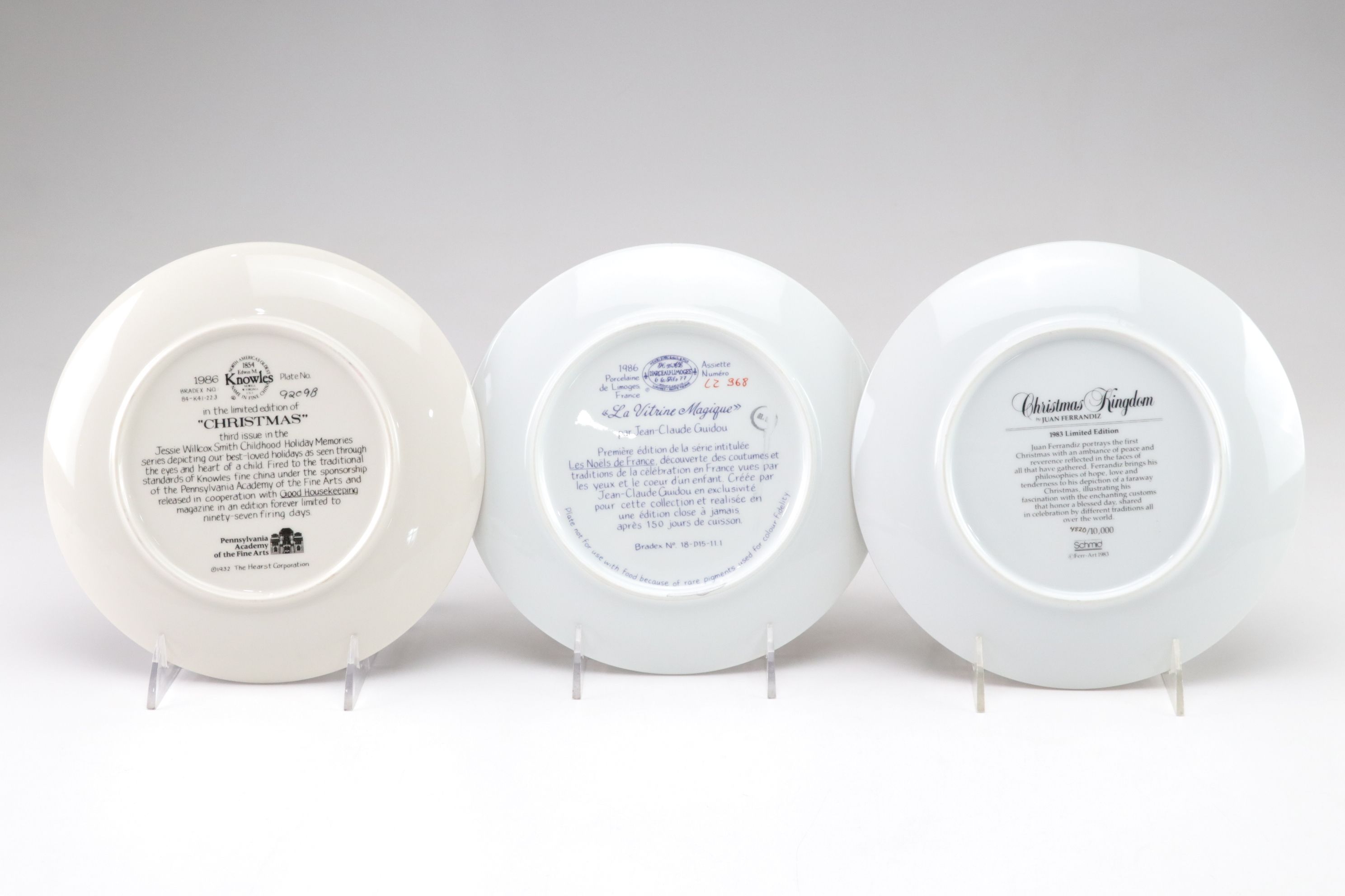 Stewart Sherwood, D'Arceau-Limoges, Thomas Kinkade & More Christmas Plates