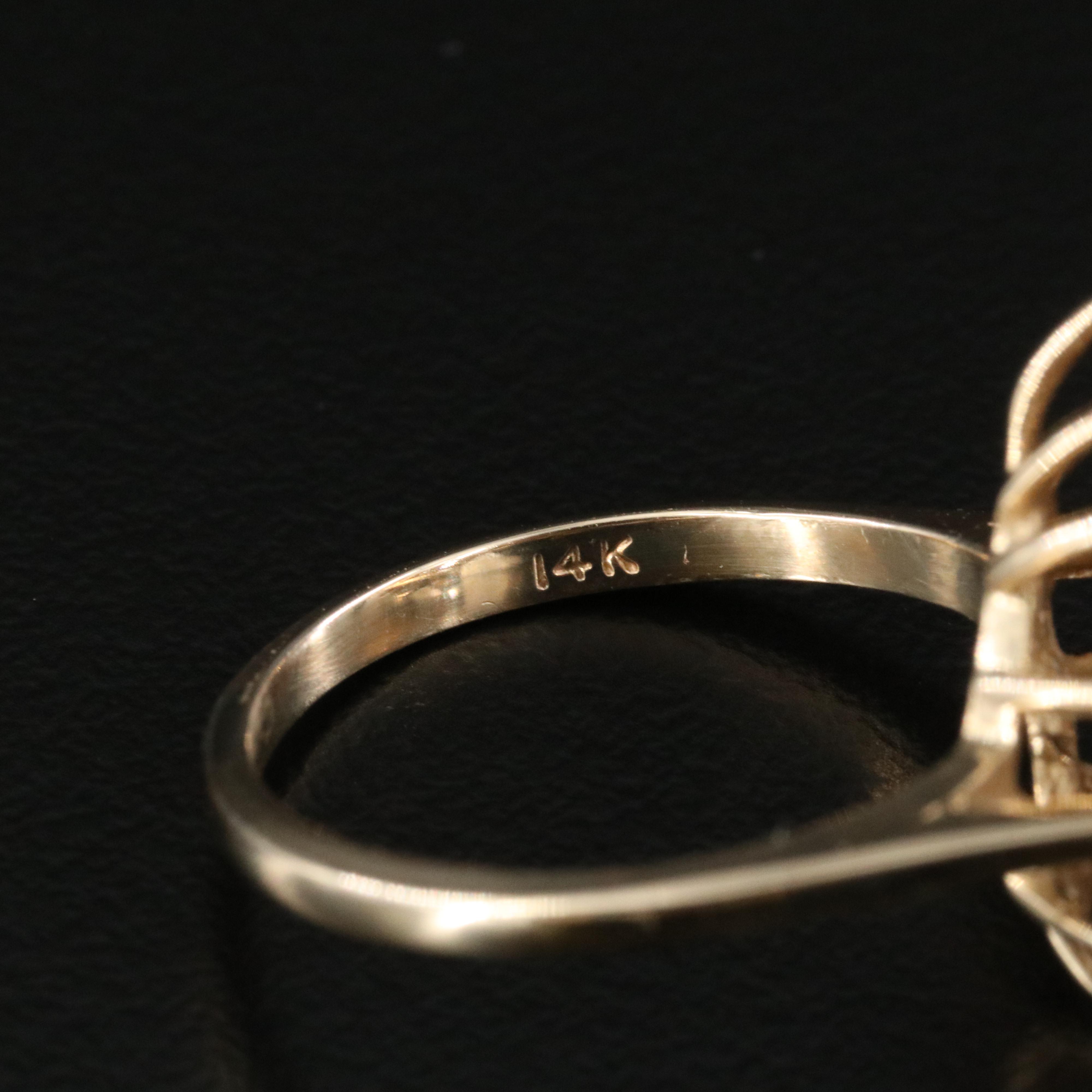 14K Sapphire and Diamond Ring