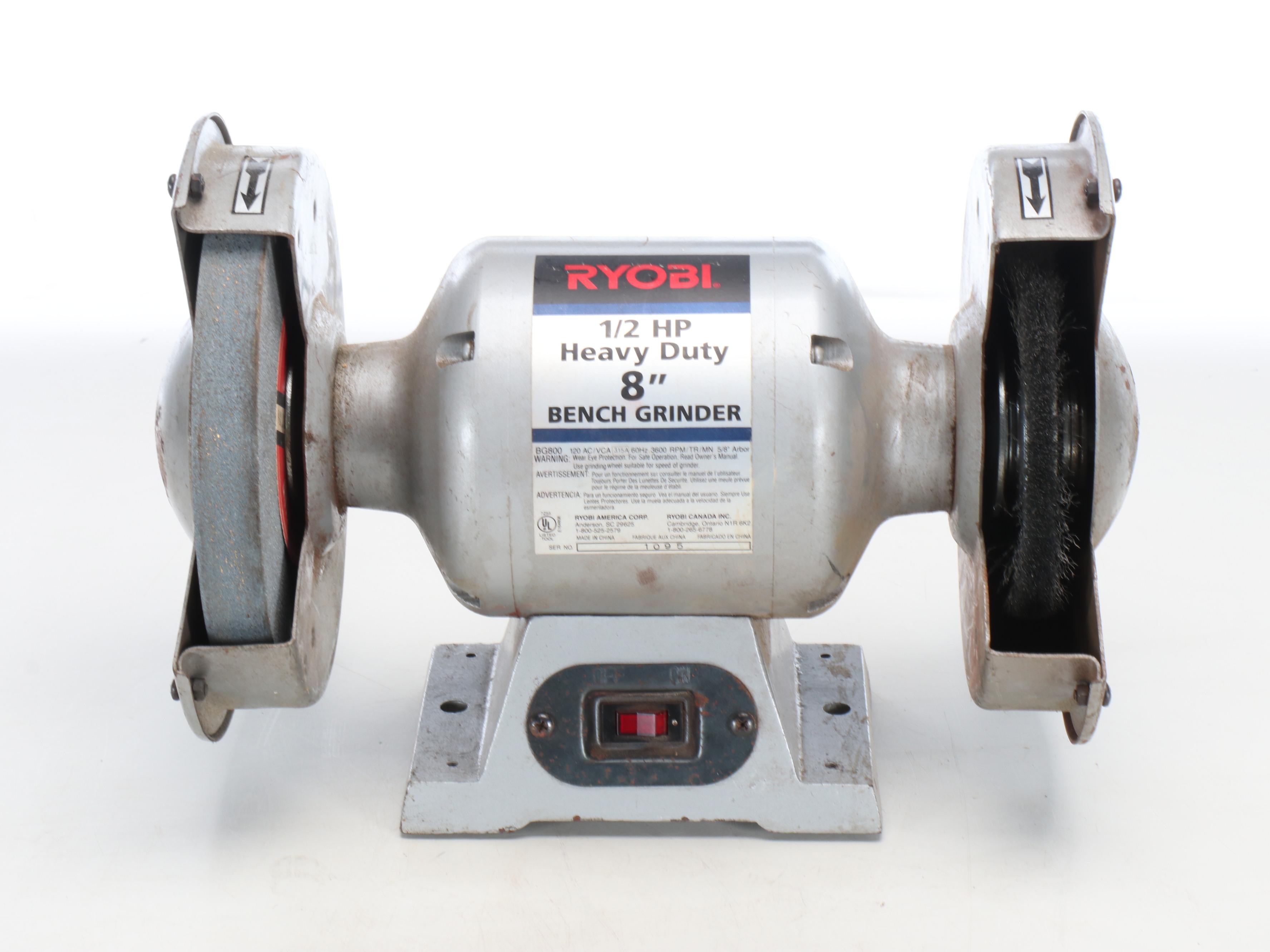 Ryobi 1/2 HP Heavy Duty Bench Grinder with Delta Oscillating Spindle Sander