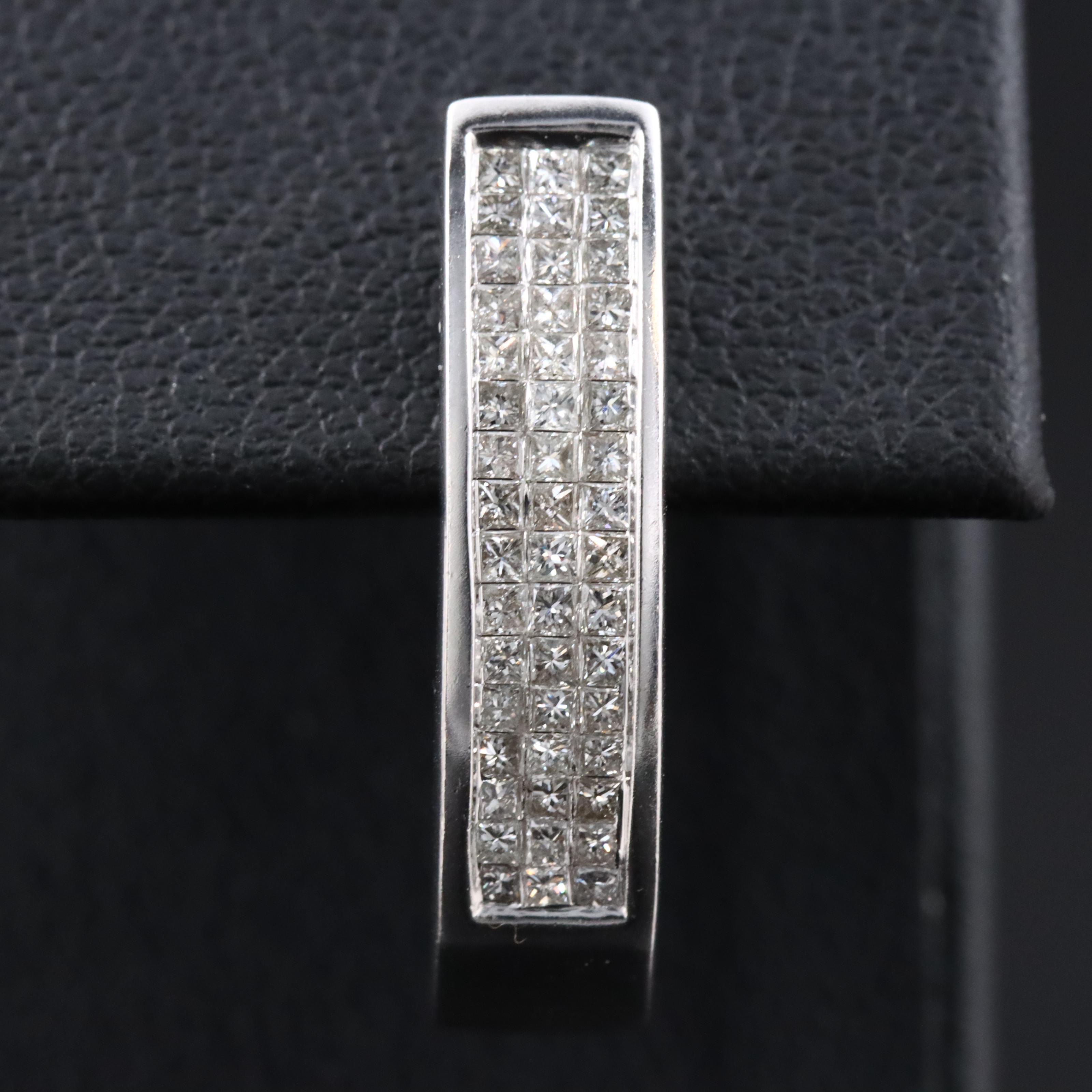 14K 4.80 CTW Diamond J-Hoop Earrings