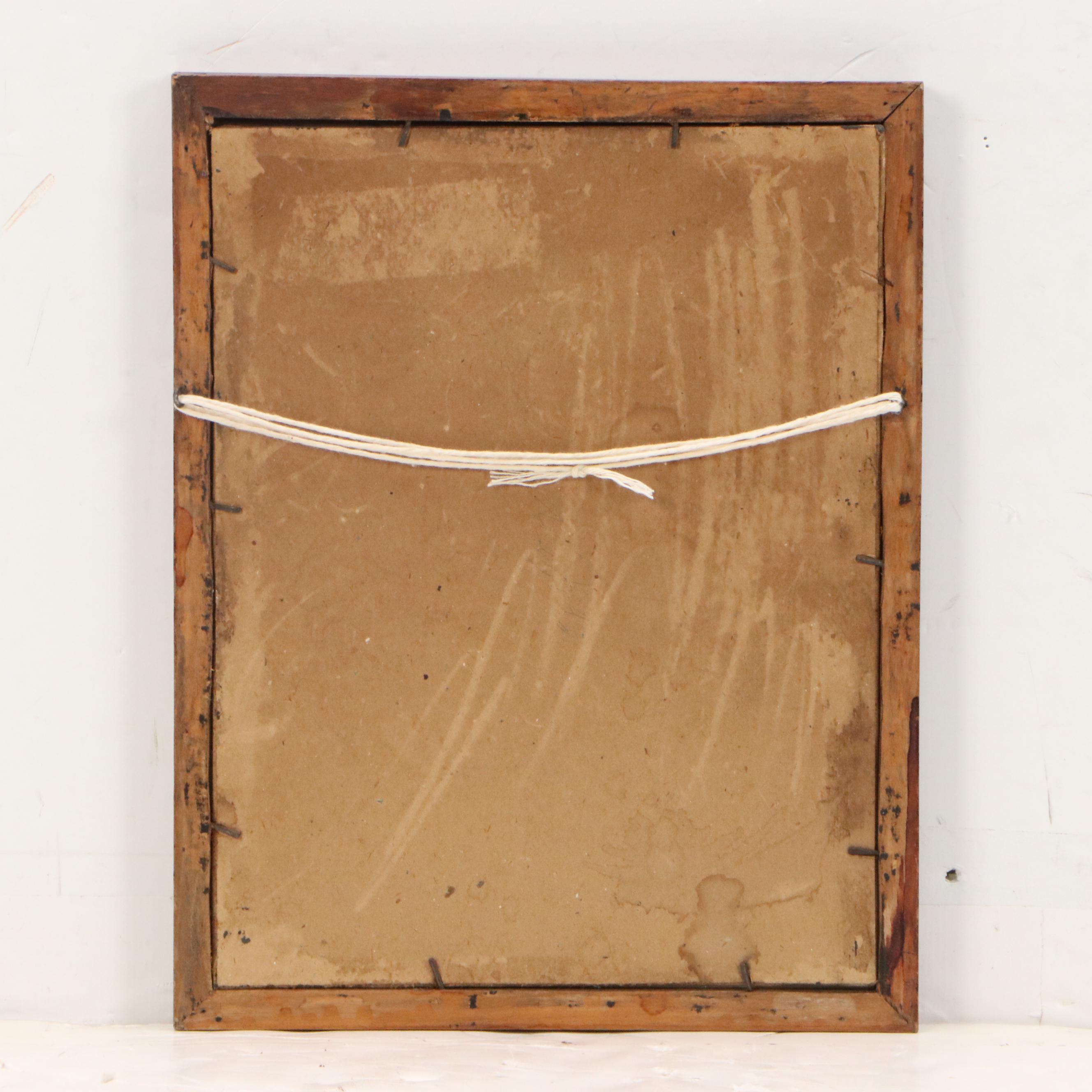 Handmade Embroidery Panel Framing Silver Gelatin Photograph of Soldier