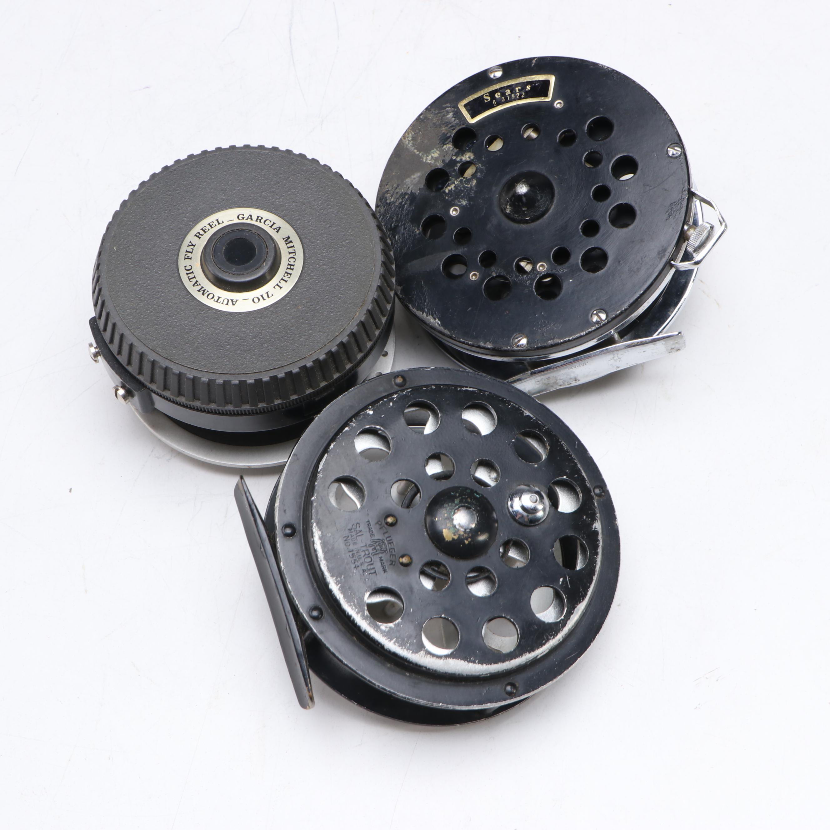 A Mitchell Garcia 710 automatic fly reel and a new Marco Cortesi reel