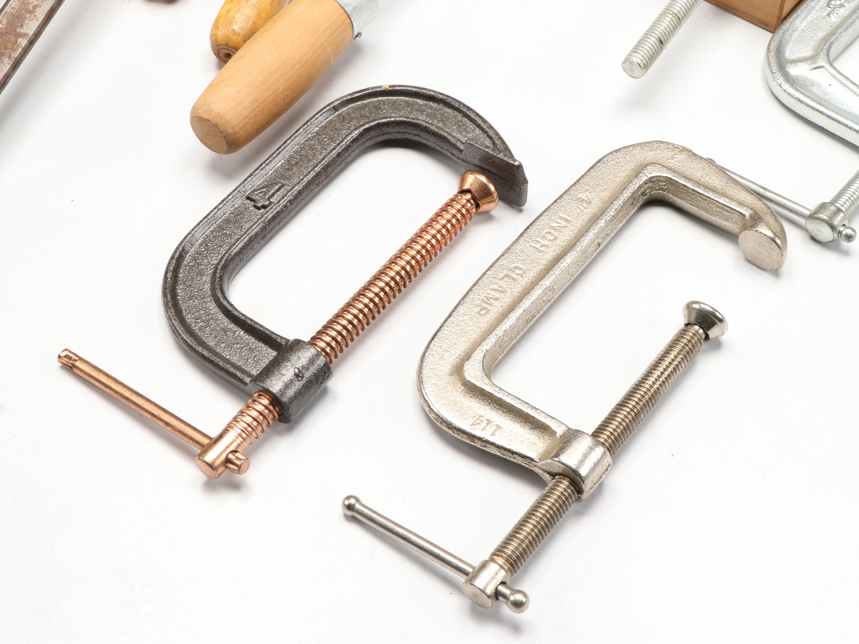 Professional Carpentry Wood Clamps and Other Cast Metal Clamps