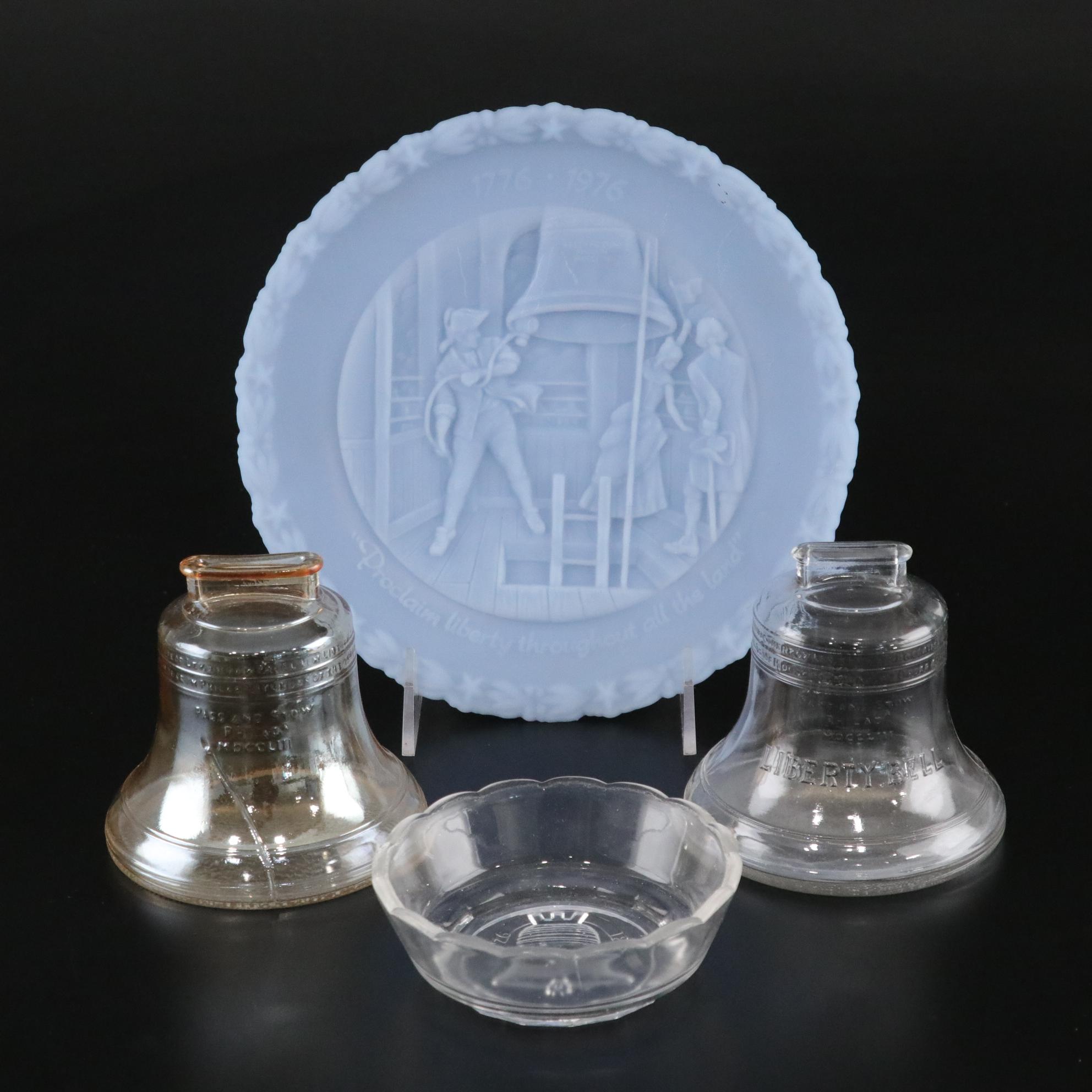 Fenton American Bicentennial Plate & Liberty Bell Collectibles