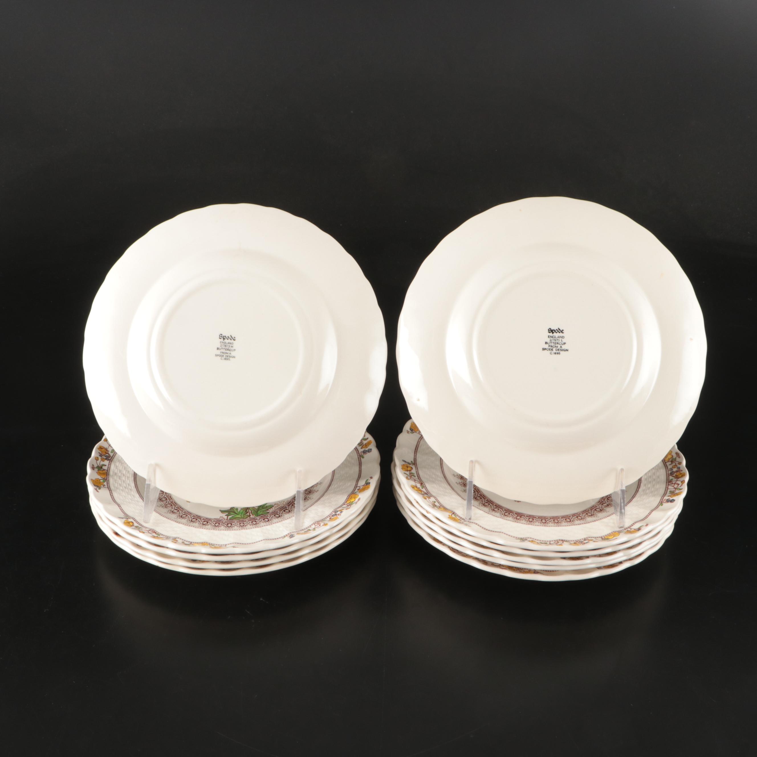 Spode "Buttercup" Porcelain Dinnerware, Mid to Late 20th Century
