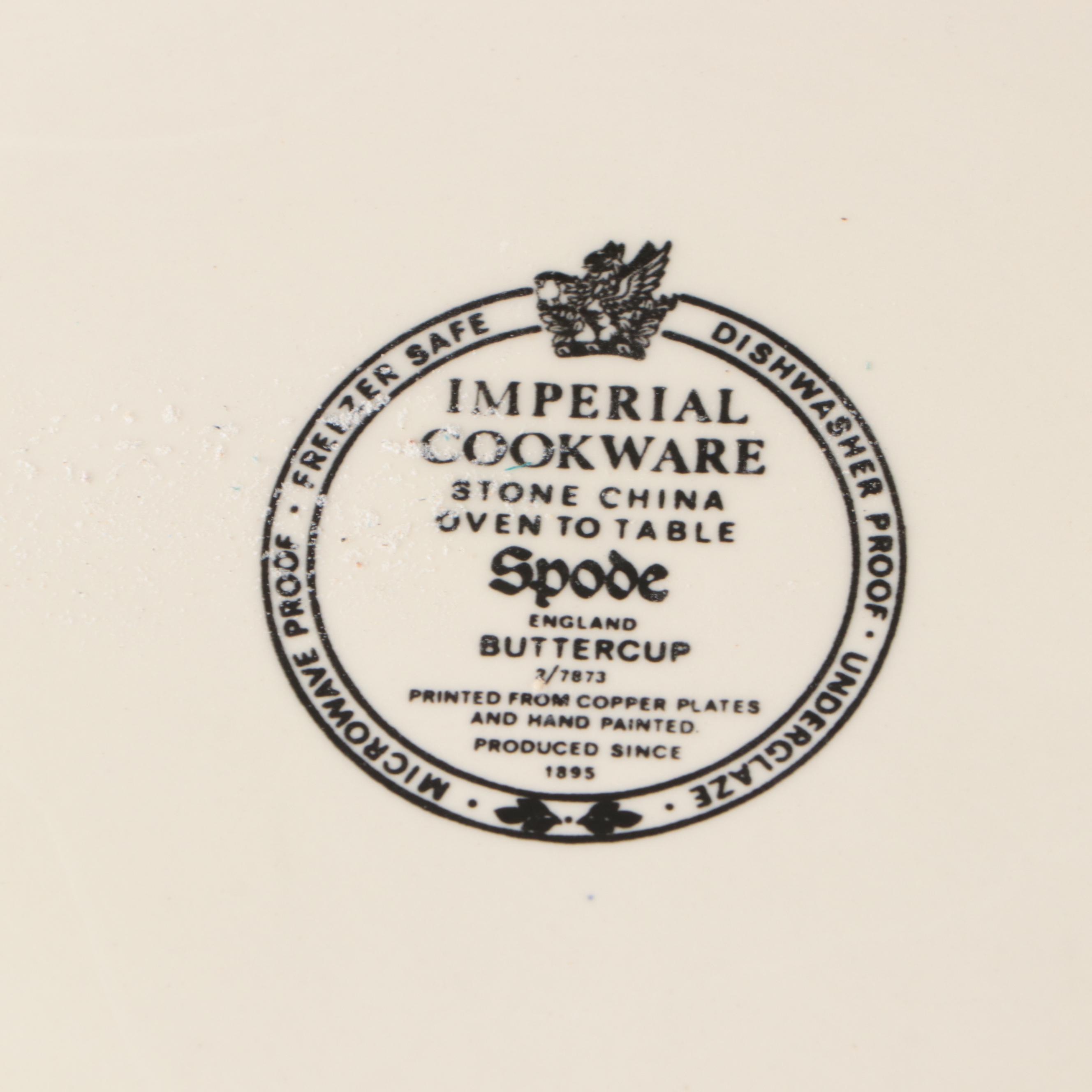 Spode "Buttercup" Porcelain Dinnerware, Mid to Late 20th Century