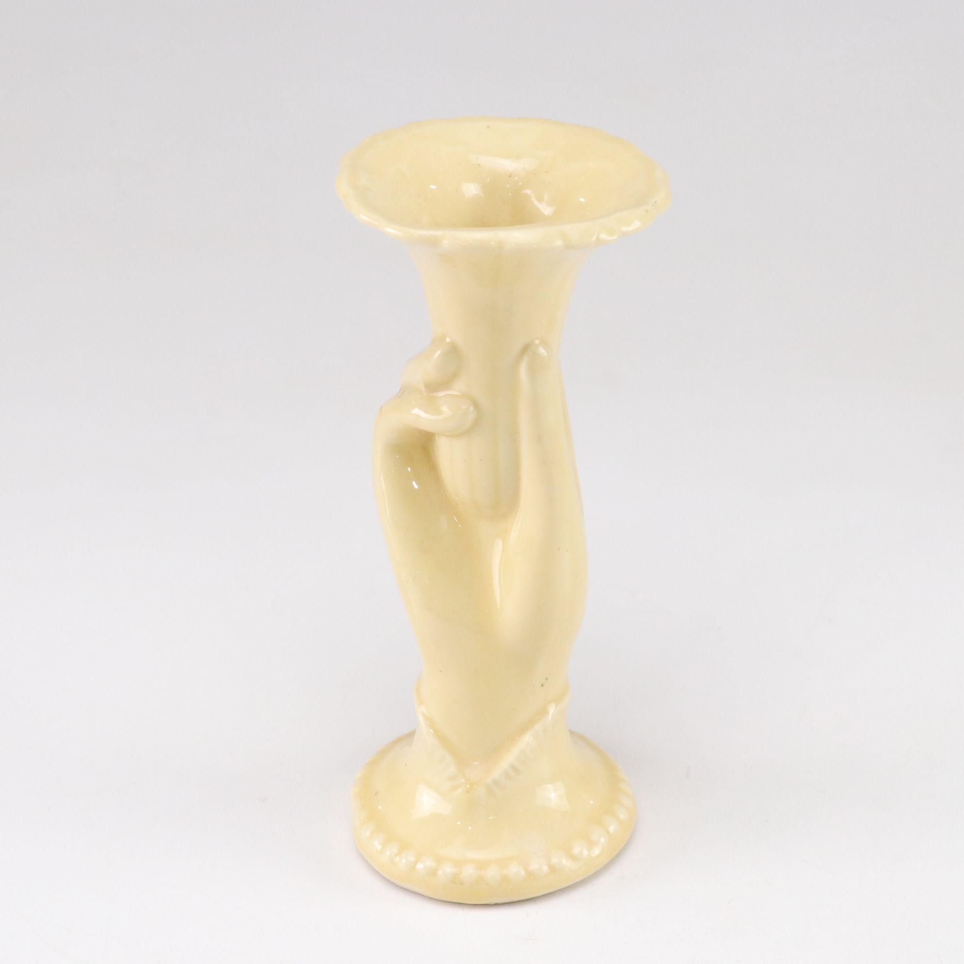 USA Pottery Hand Vase, Cream Colored Urn & Other Ceramics, Vintage