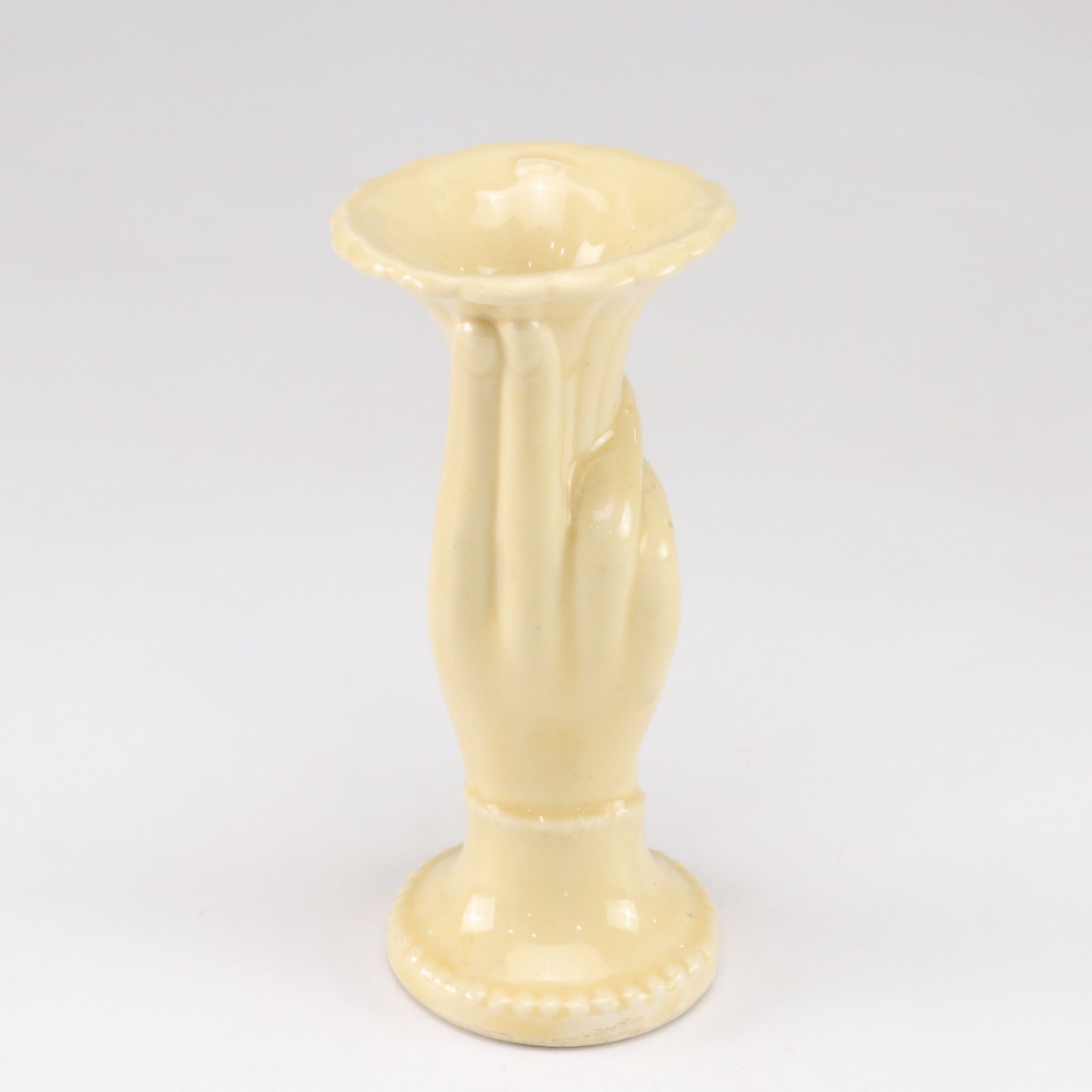 USA Pottery Hand Vase, Cream Colored Urn & Other Ceramics, Vintage