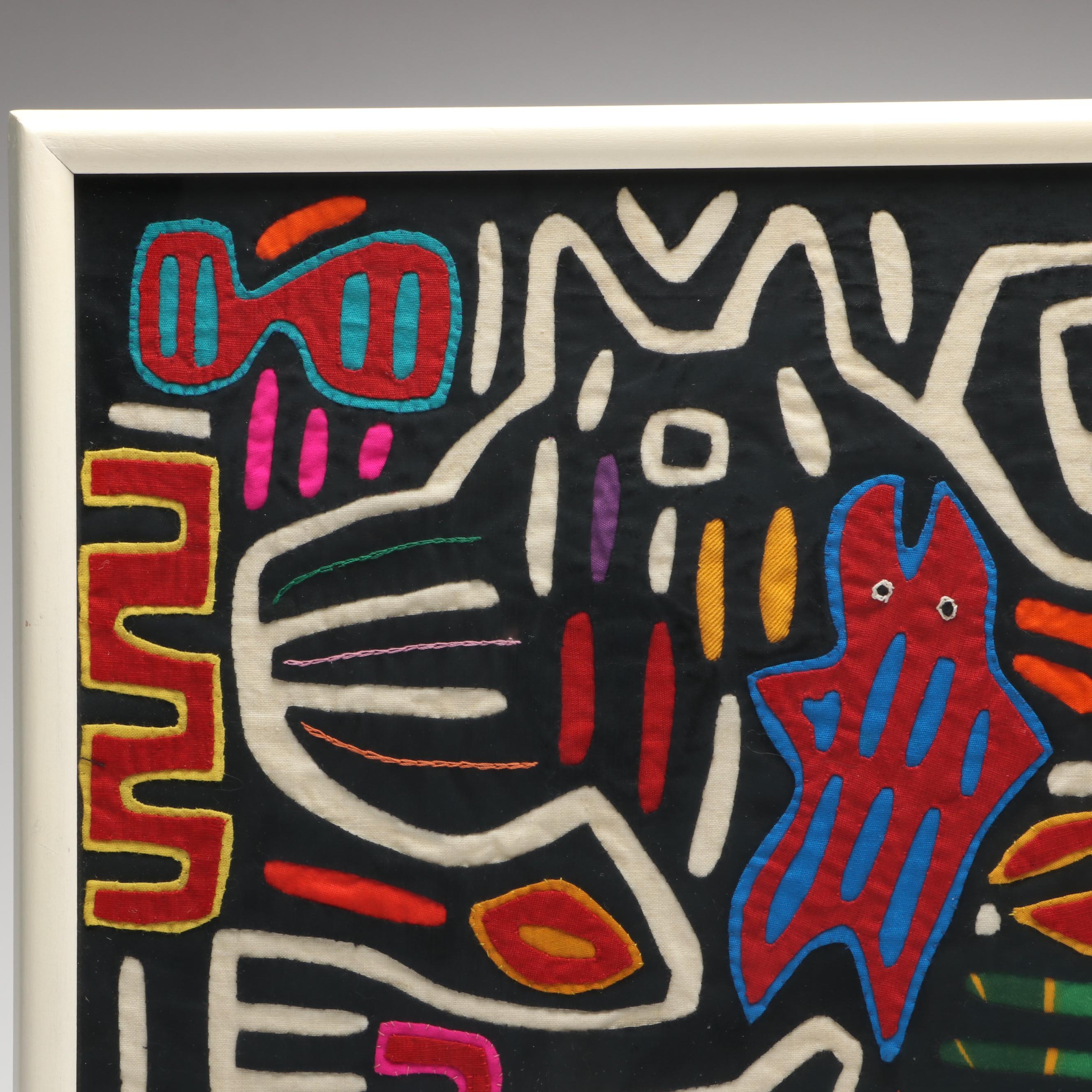 Panamanian Guna Mola Textile Panel