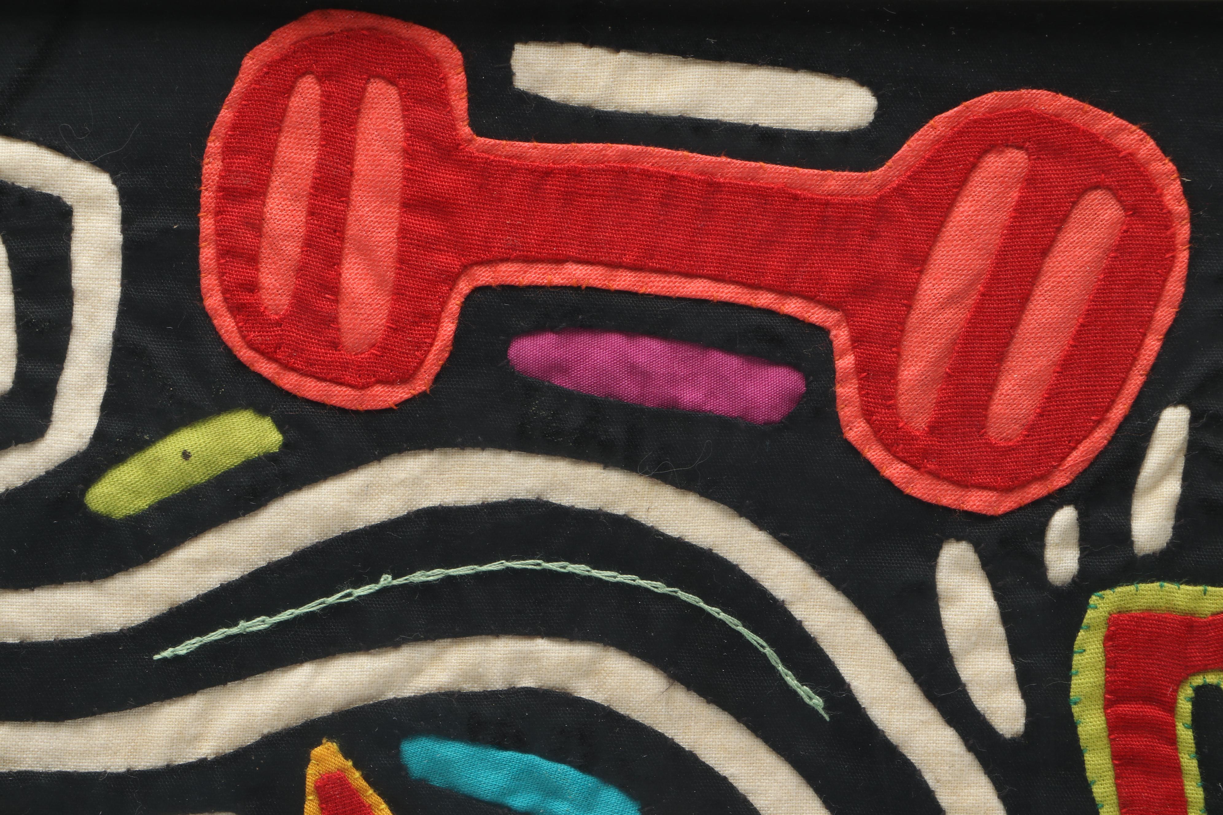 Panamanian Guna Mola Textile Panel