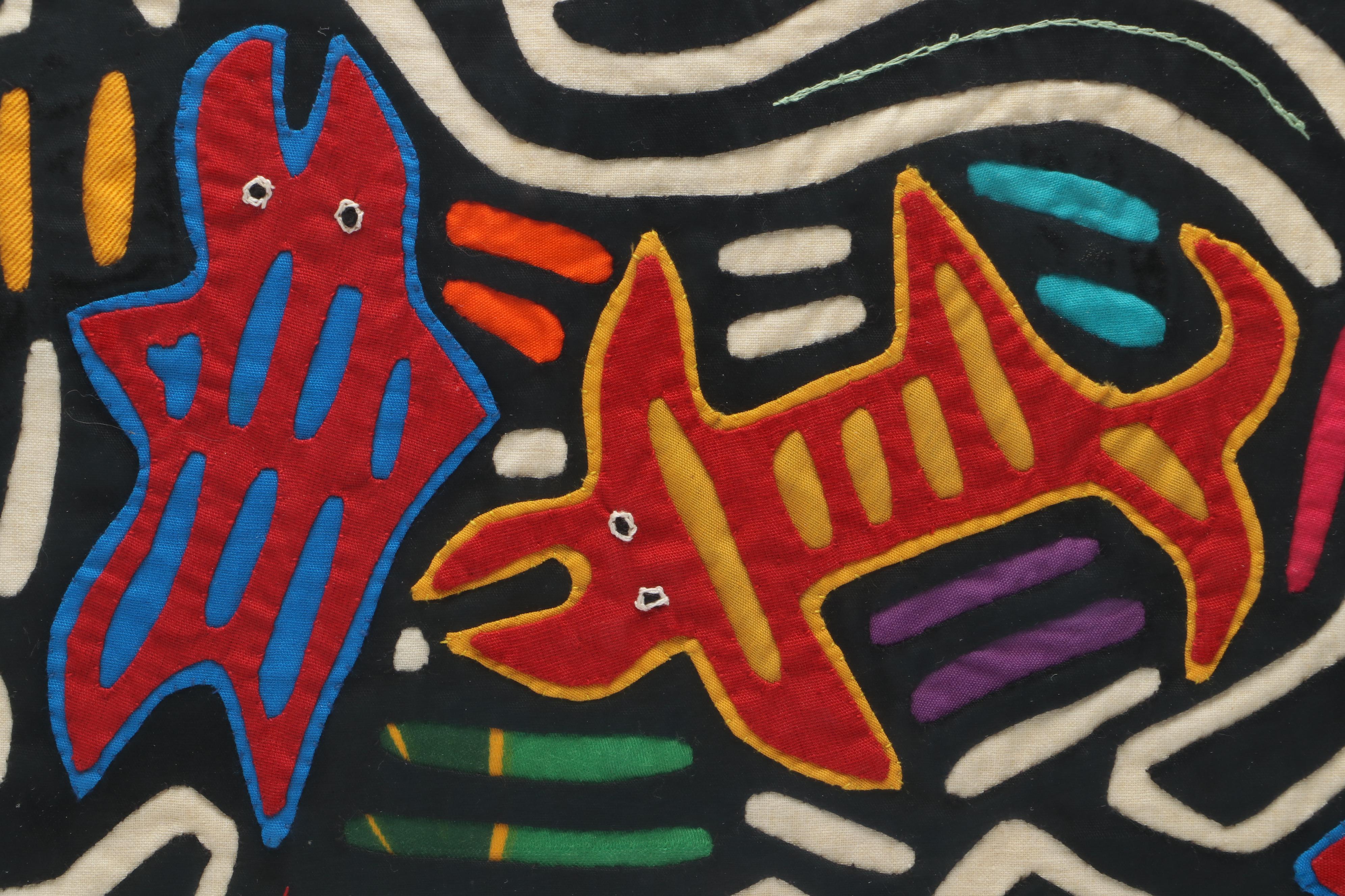 Panamanian Guna Mola Textile Panel