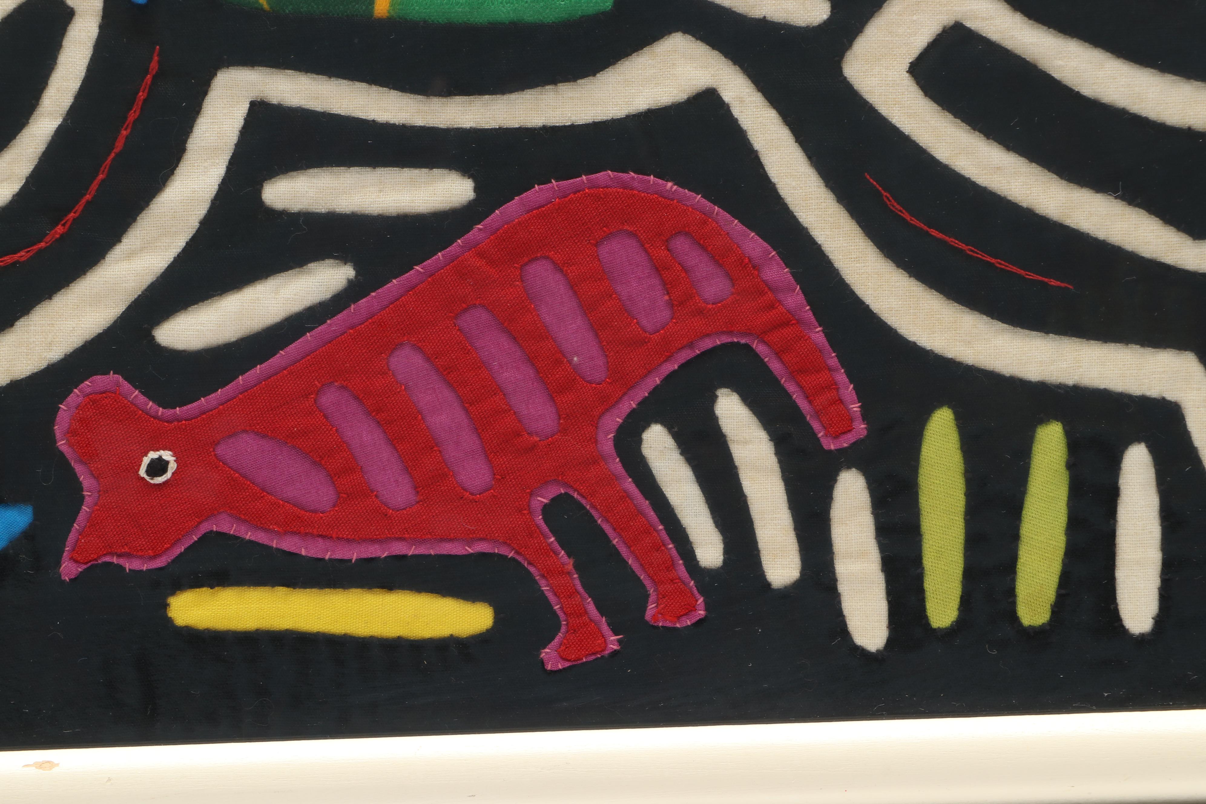 Panamanian Guna Mola Textile Panel