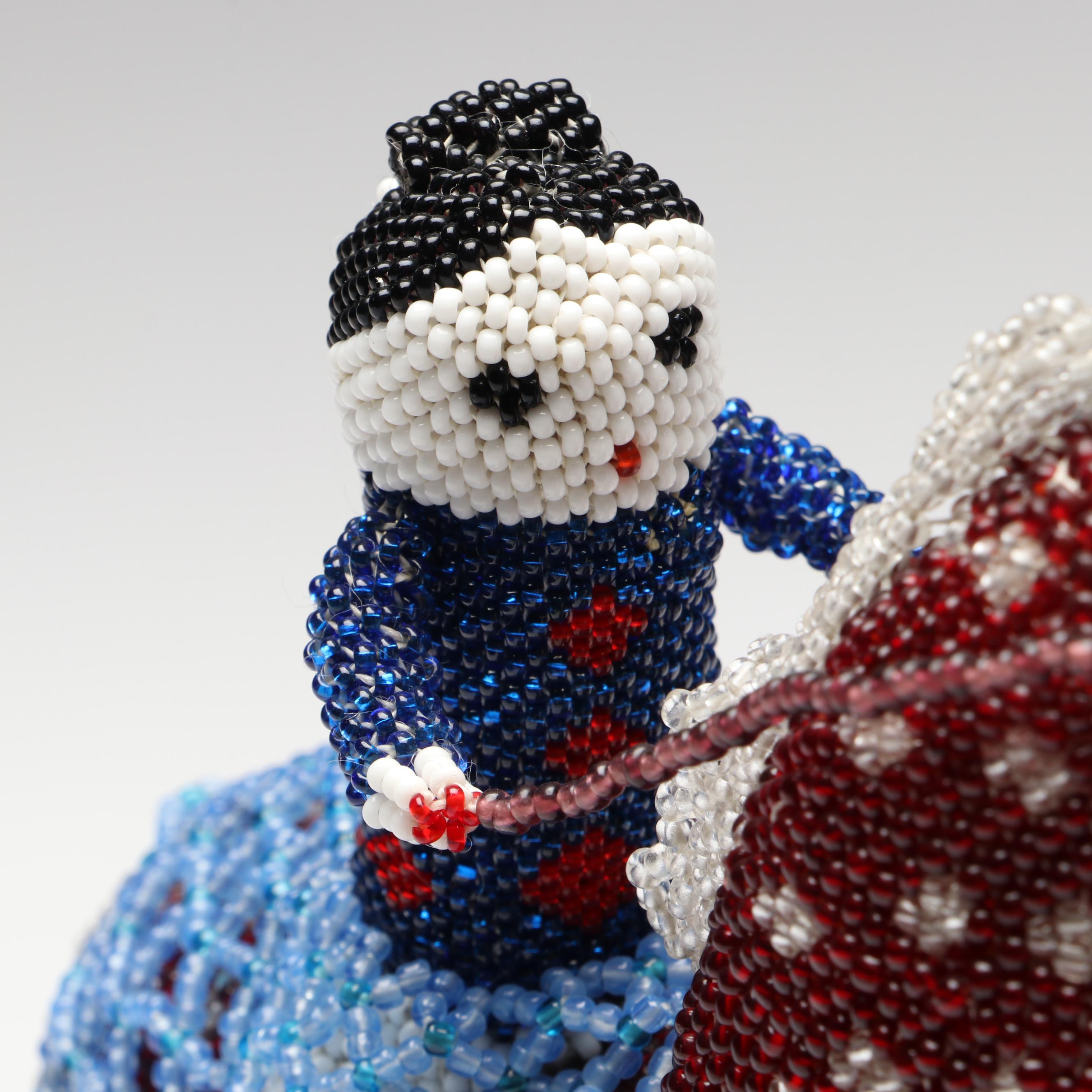 Zuni Style Beadwork Horse and Rider