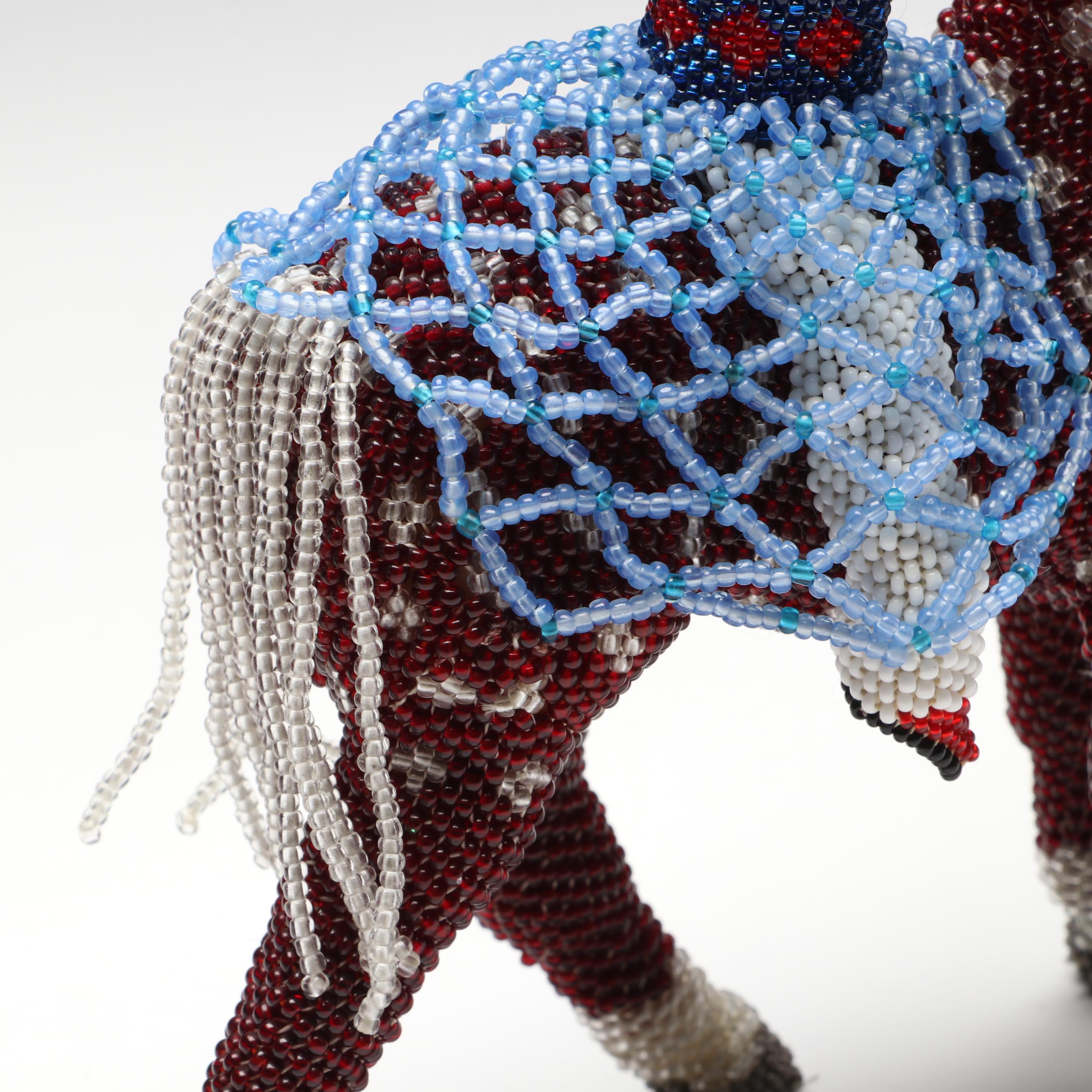 Zuni Style Beadwork Horse and Rider