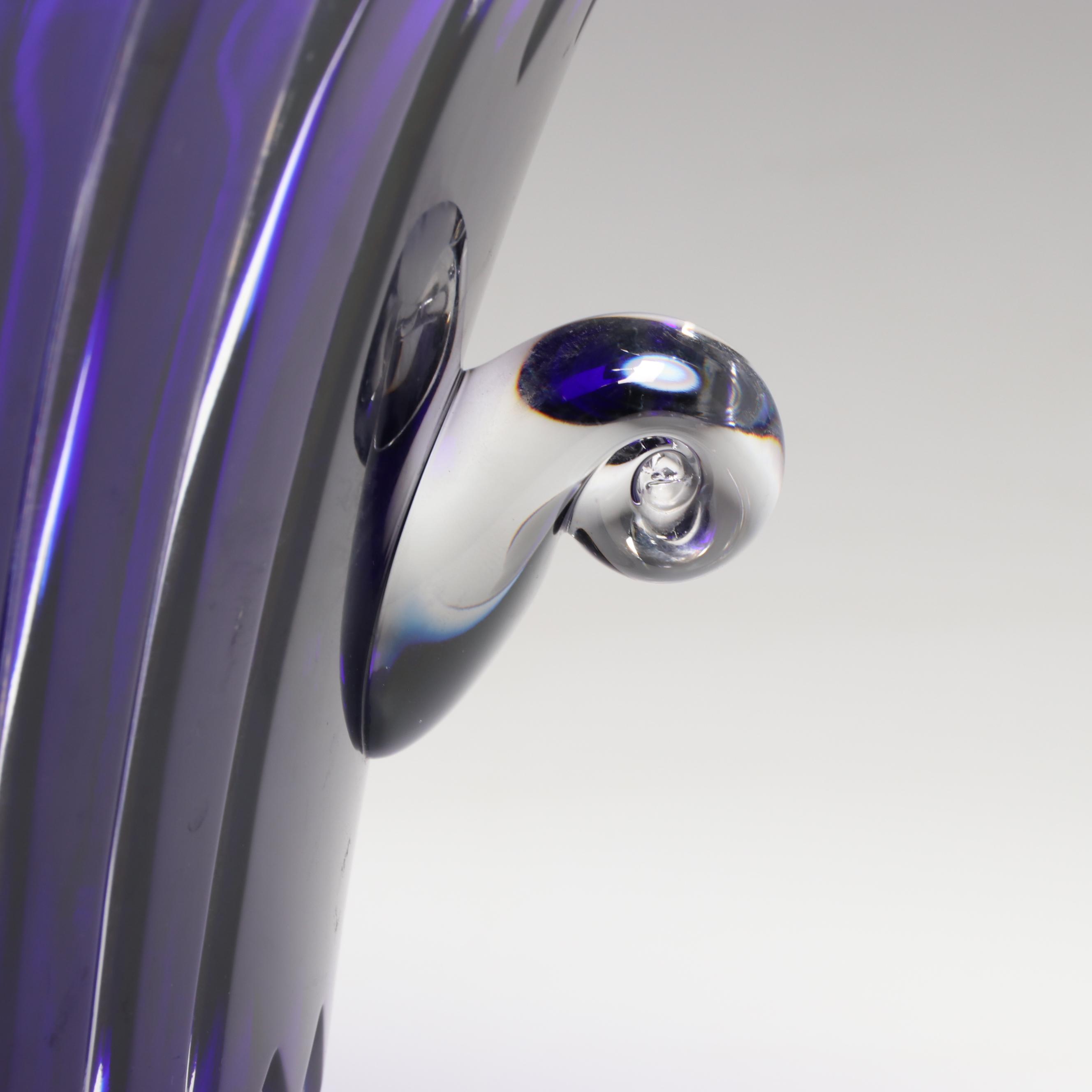 Ajka Cobalt Crystal Ice Bucket