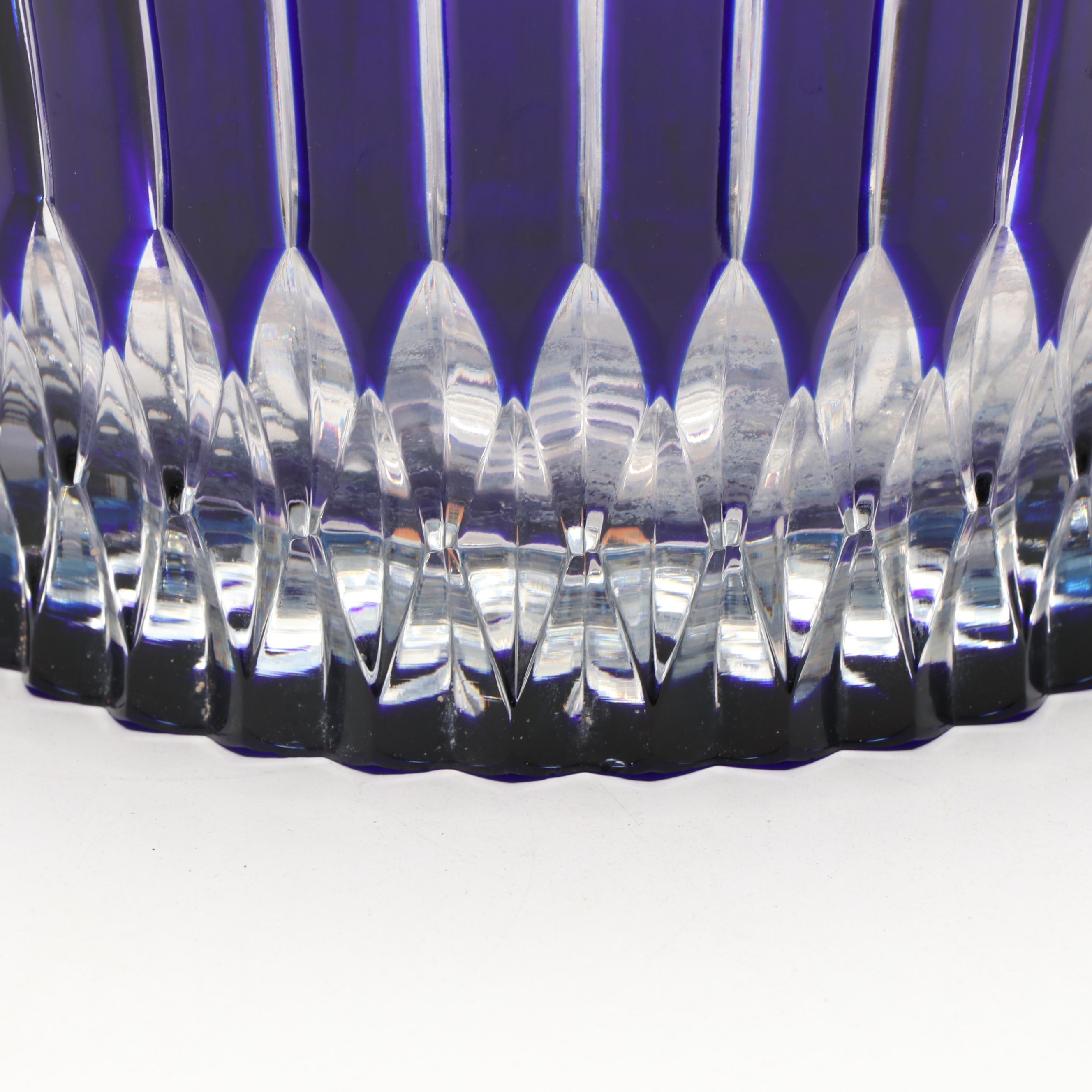 Ajka Cobalt Crystal Ice Bucket