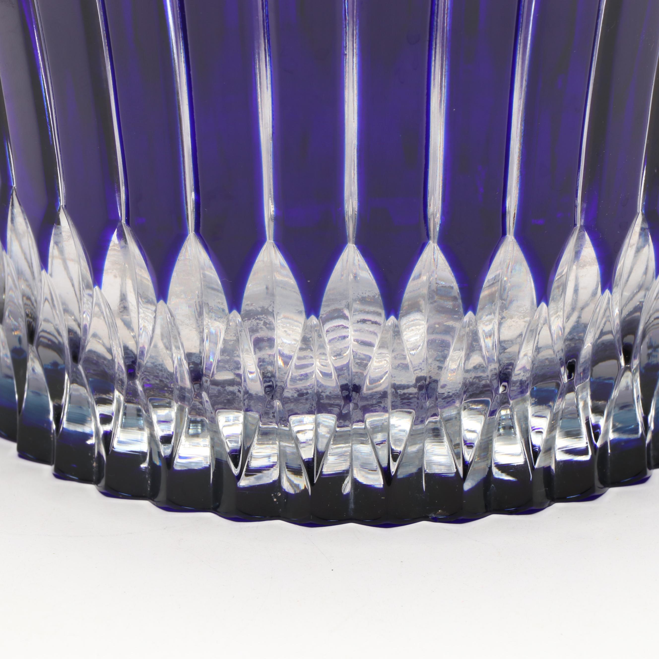 Ajka Cobalt Crystal Ice Bucket