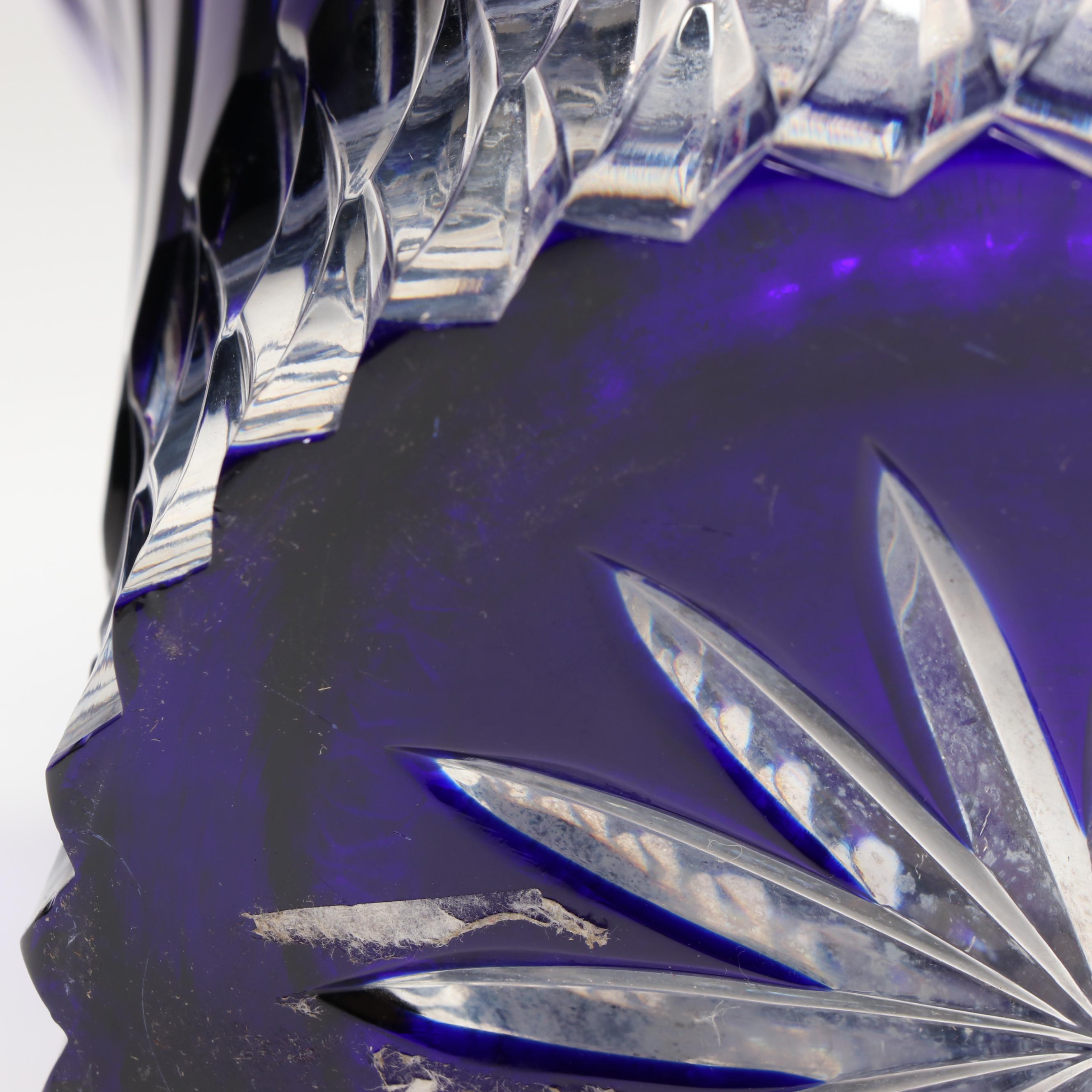 Ajka Cobalt Crystal Ice Bucket